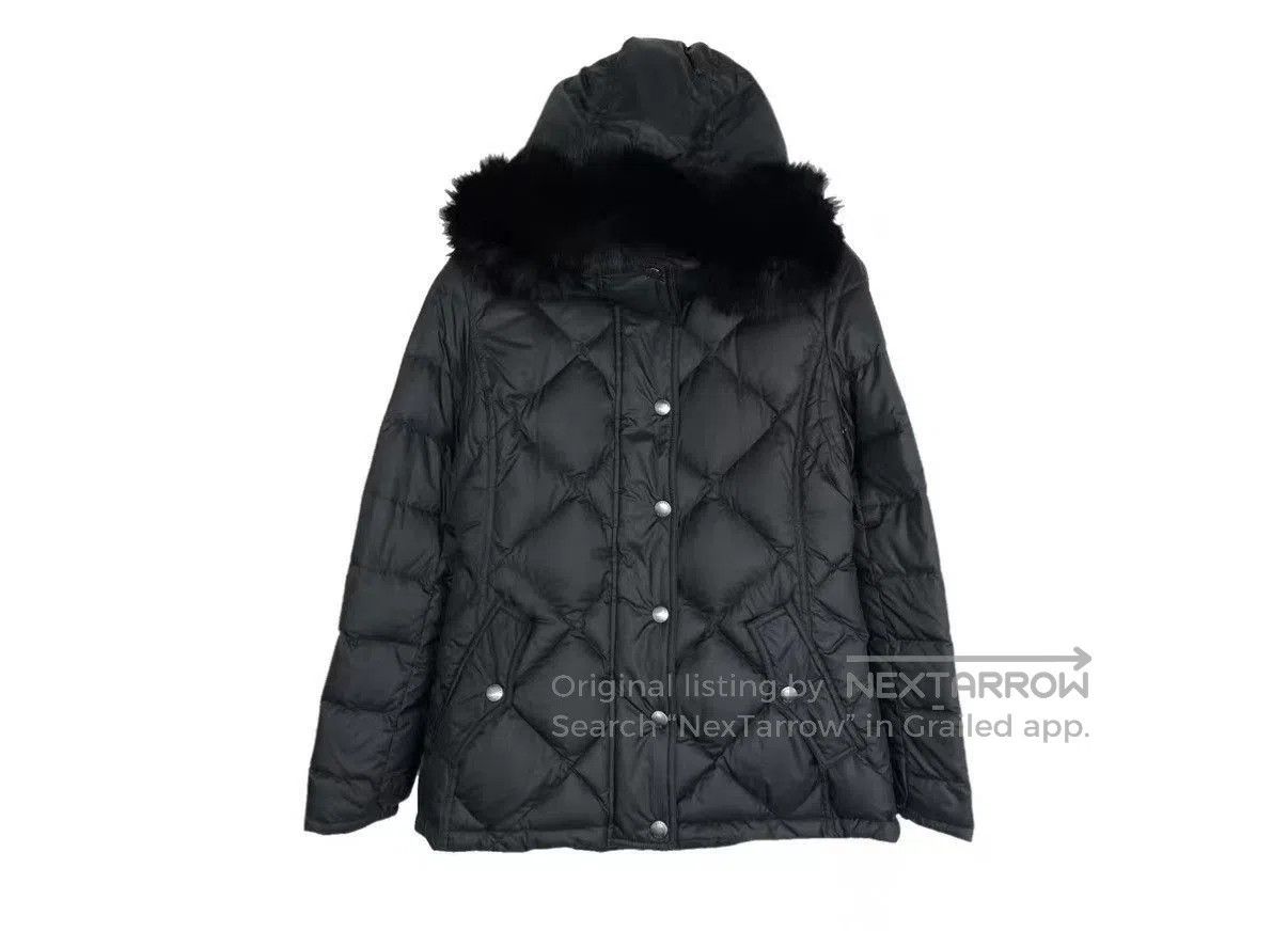 Burberry Black Quilted Hooded Coat w/ Faux Fur Trim. Size US S / EU 44-46 / 1 - 1 Thumbnail