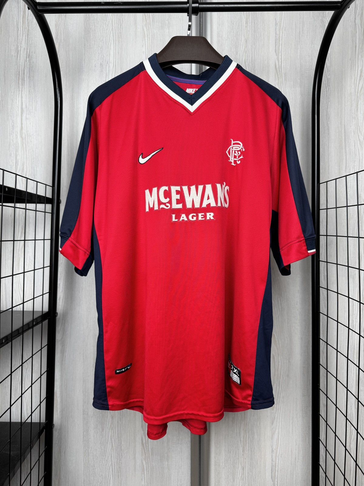 Nike Nike Glasgow Rangers FC 1998/1999 Away Shirt Soccer Jersey Size US XXL / EU 58 / 5 - 2 Thumbnail