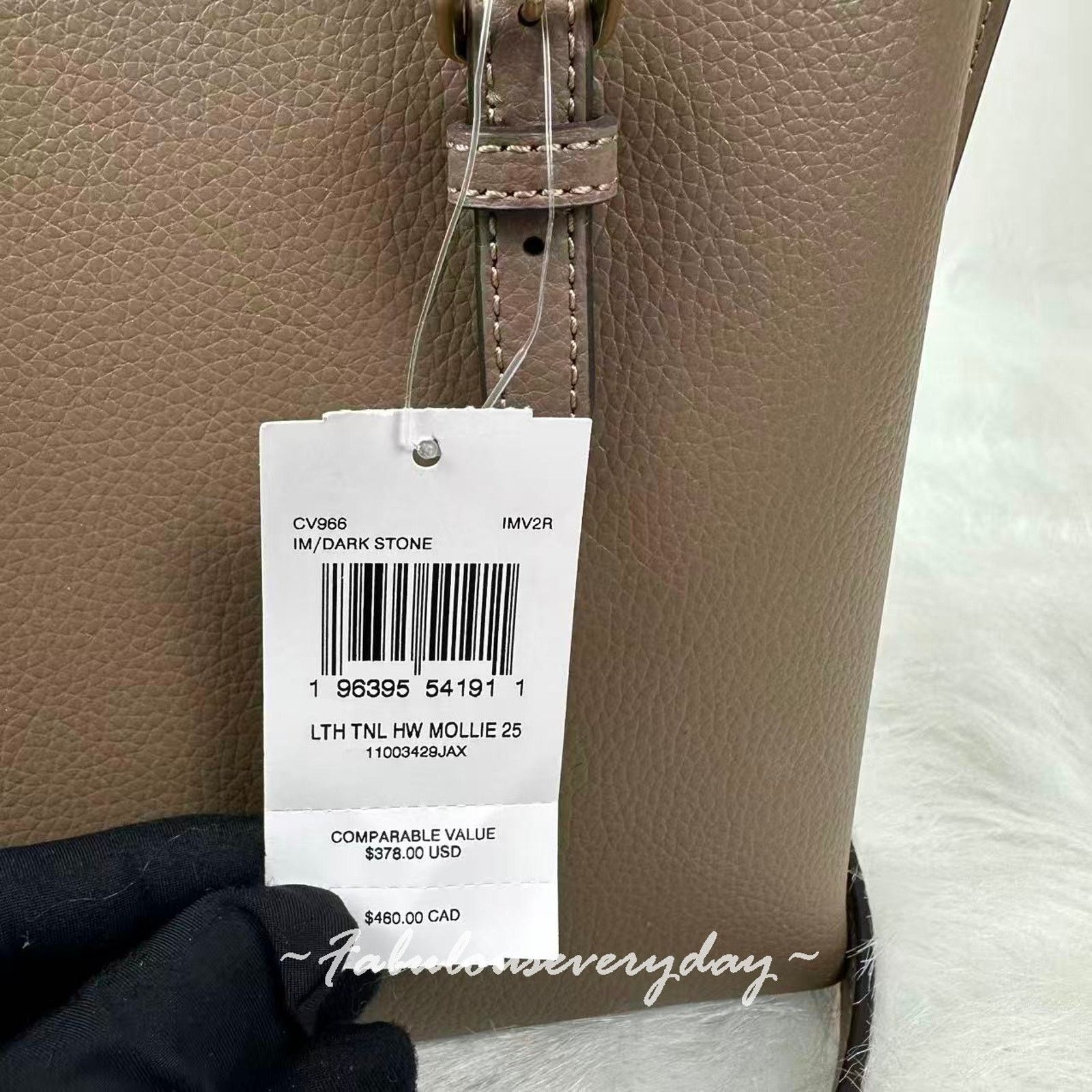 Coach Coach Mollie Tote Bag 25 Crossbody Leather/Dark Stone CV966 Size ONE SIZE - 5 Thumbnail