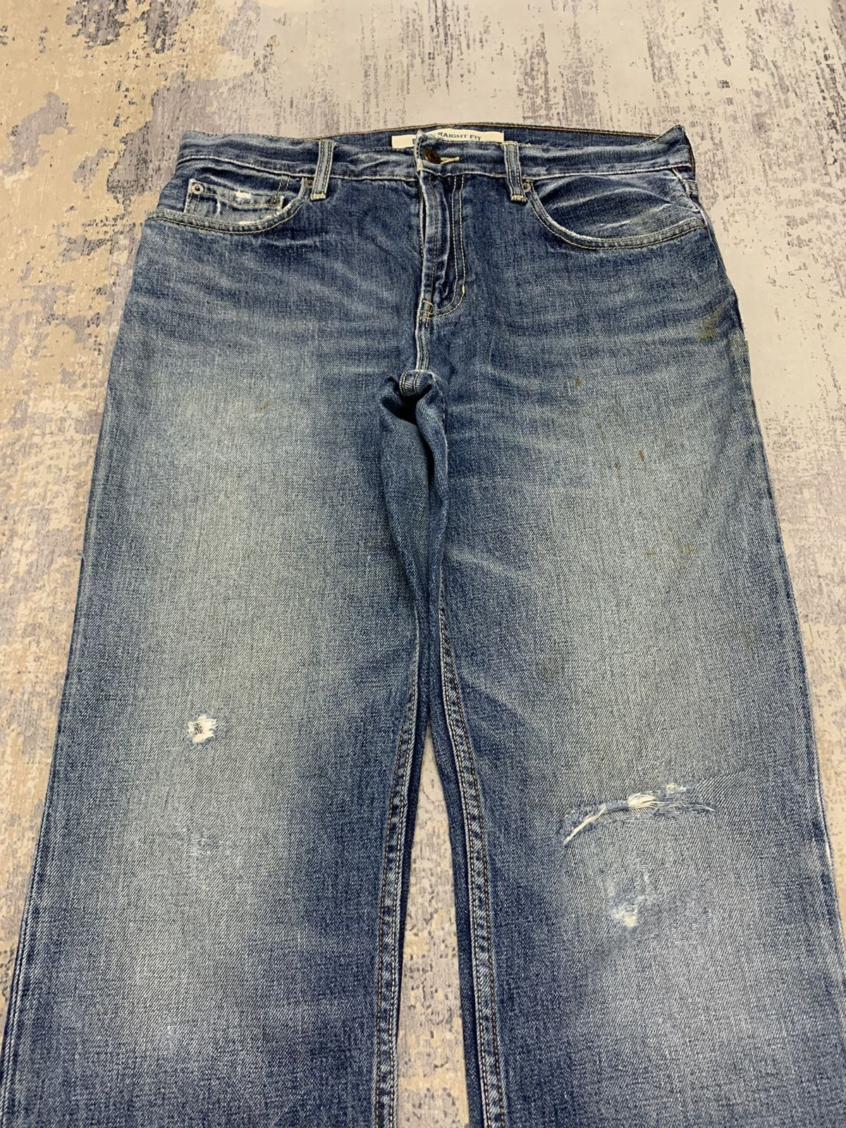 Gap Vintage Y2K Gap Baggy Distressed Jeans 34x32 Size US 34 / EU 50 - 5 Thumbnail