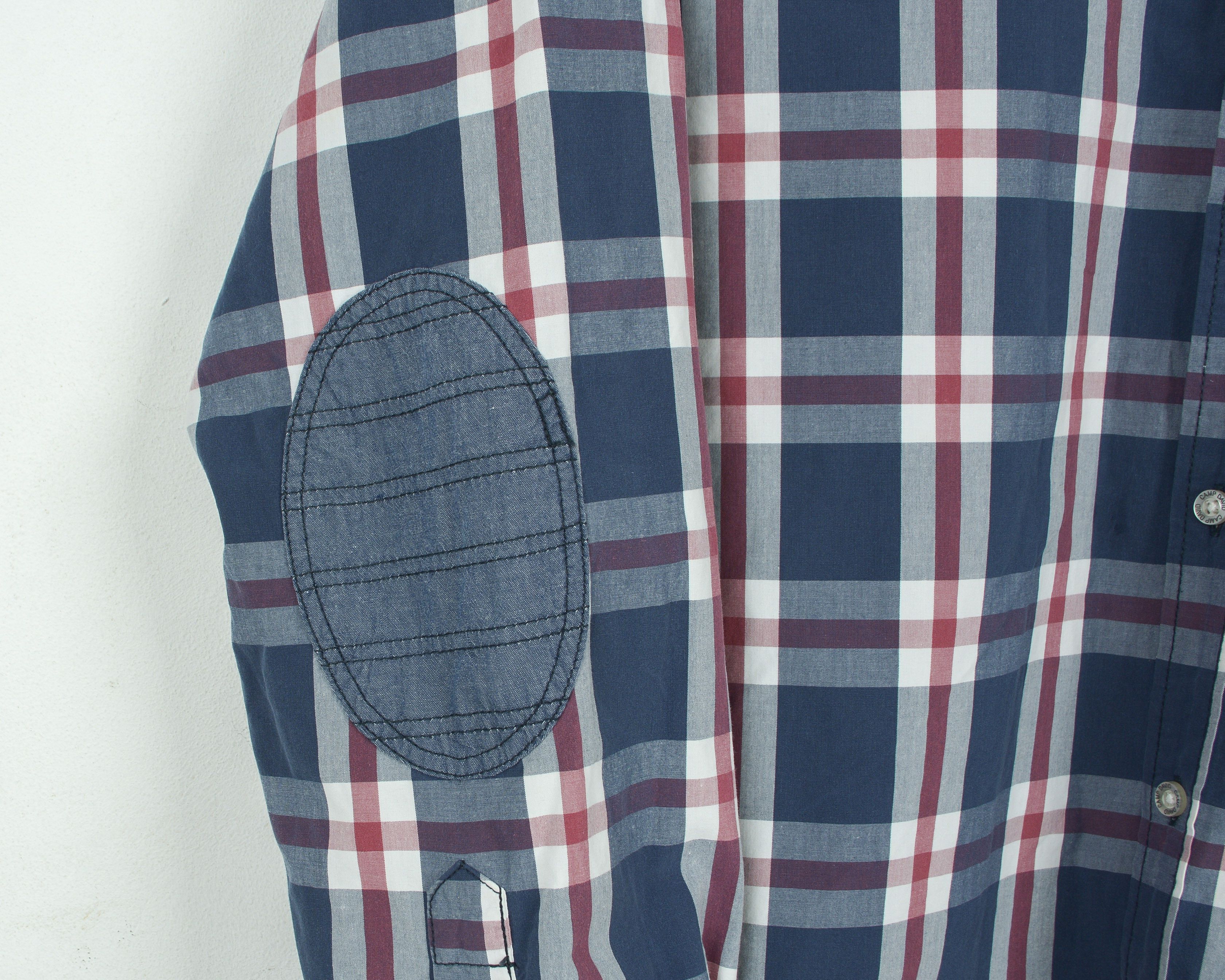 Camp David Button Up Shirt NZ Wellington Rugby Check Plaid Embroidered Size US L / EU 52-54 / 3 - 6 Thumbnail