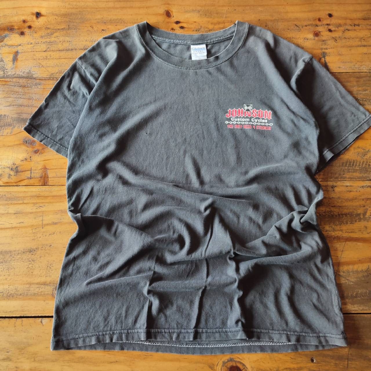 Harley Davidson × Vintage 2003 Big Johnson Custom Cycles T-Shirt Size US M / EU 48-50 / 2 - 2 Thumbnail