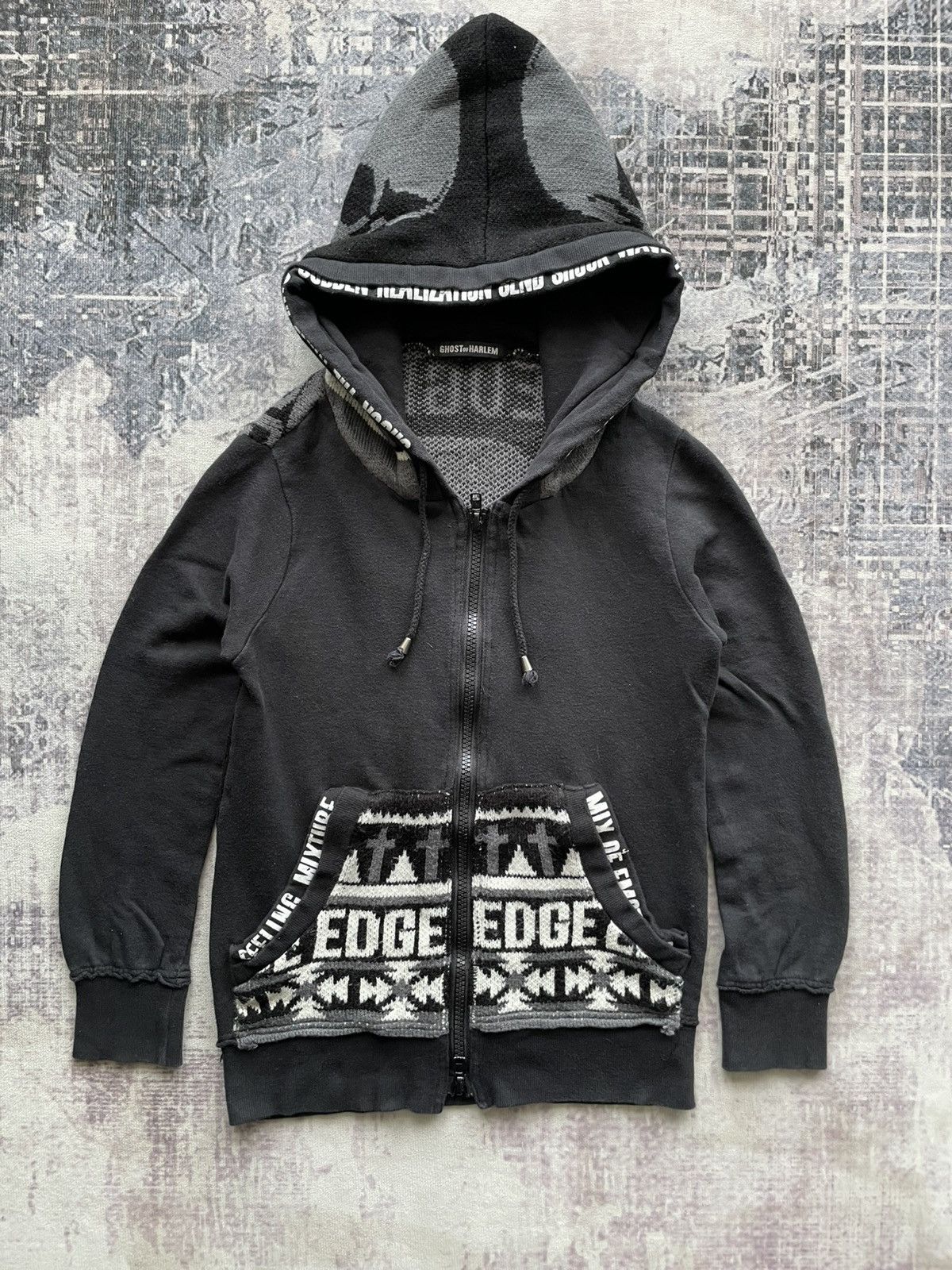 If Six Was Nine × In The Attic × Japanese Brand Ghost of Harlem Y2K Punk Skulls Cross Knit Hoodies Size US S / EU 44-46 / 1 - 2 Thumbnail