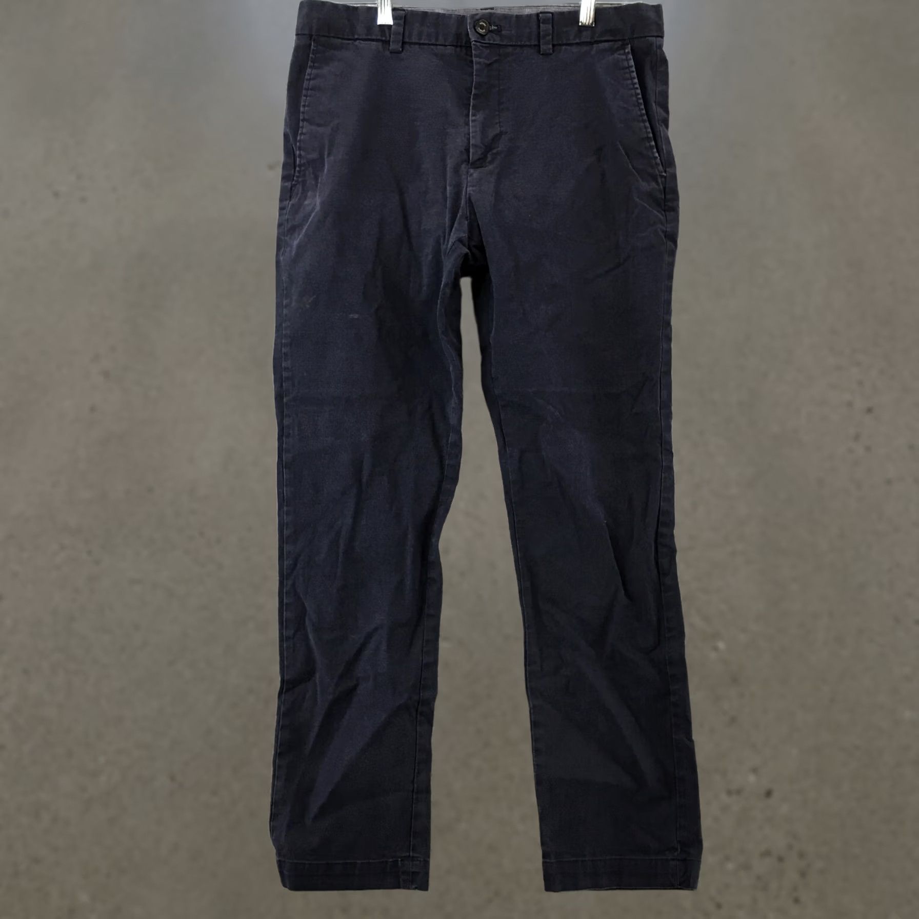 Banana Republic Banana Republic Aiden Chino Pants Mens 33x32 Blue Cotton Blend Mid Rise Zip Fly Shirt? Size US 33 - 1 Thumbnail