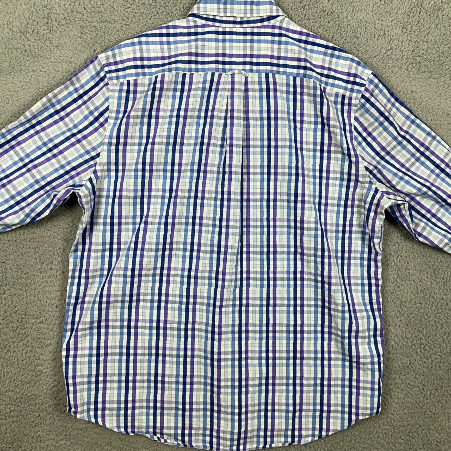 Lacoste Lacoste Shirt Button Down Mens 44 XL Modern Fit Plaid Blue White Long Sleeve Button-Up Men’s XL Size US XL / EU 56 / 4 - 3 Thumbnail