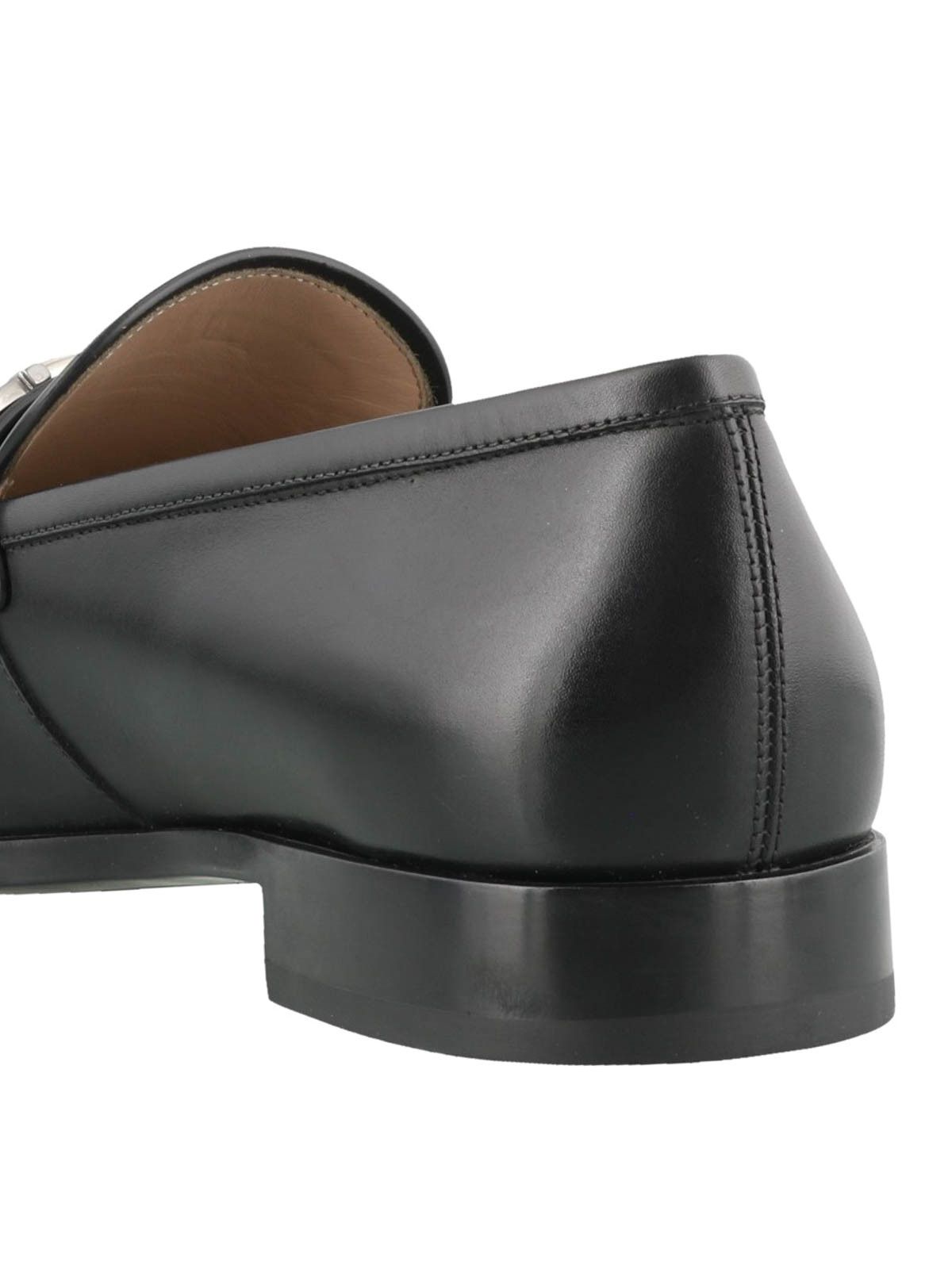 Salvatore Ferragamo o1s1rm0924 Benford Semi-Opaque Leather Loafers in Black Size US 6 / EU 39 - 4 Thumbnail