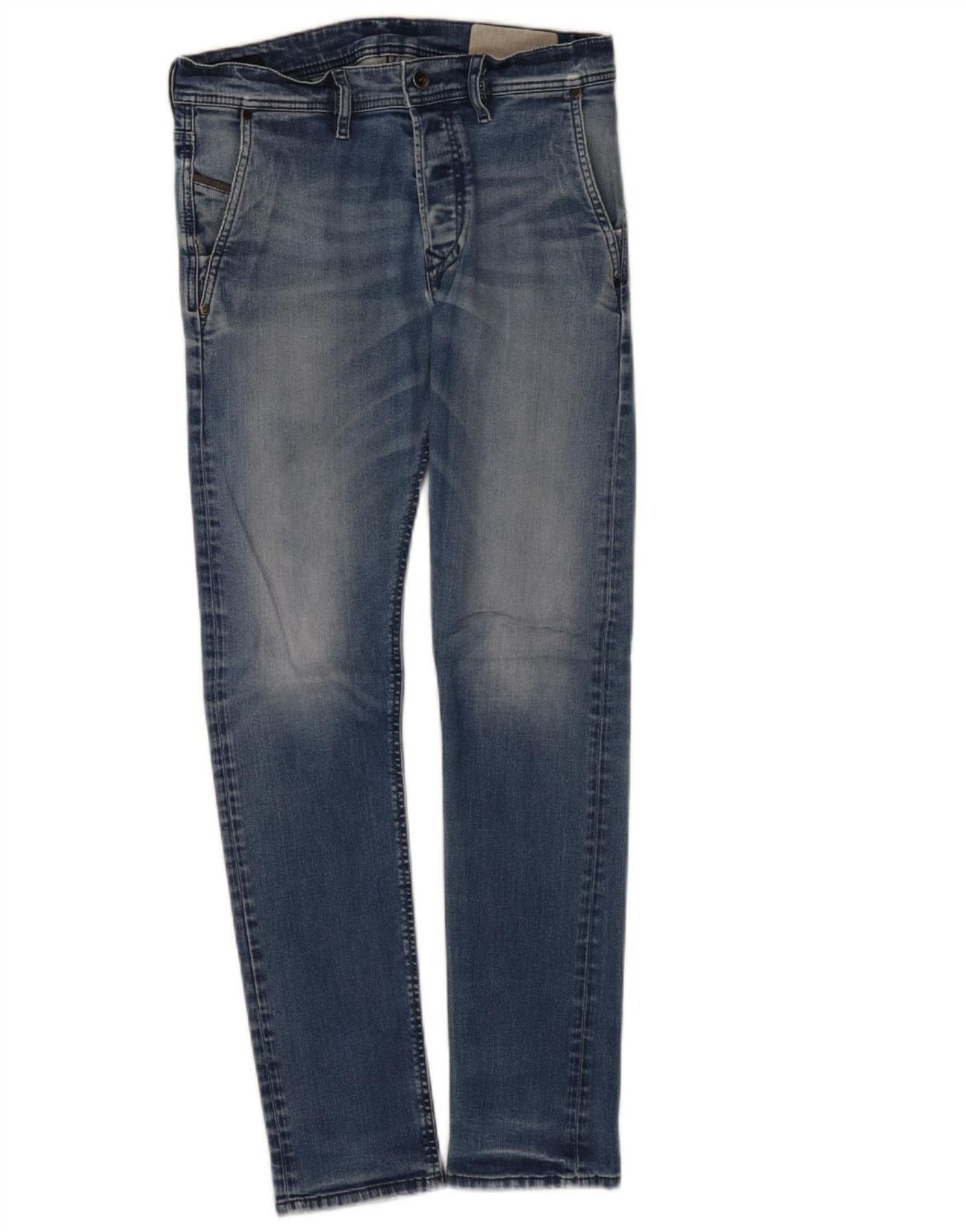 Diesel Mens Slim Jeans W29 L31 Blue Cotton Size US 29 - 1 Thumbnail