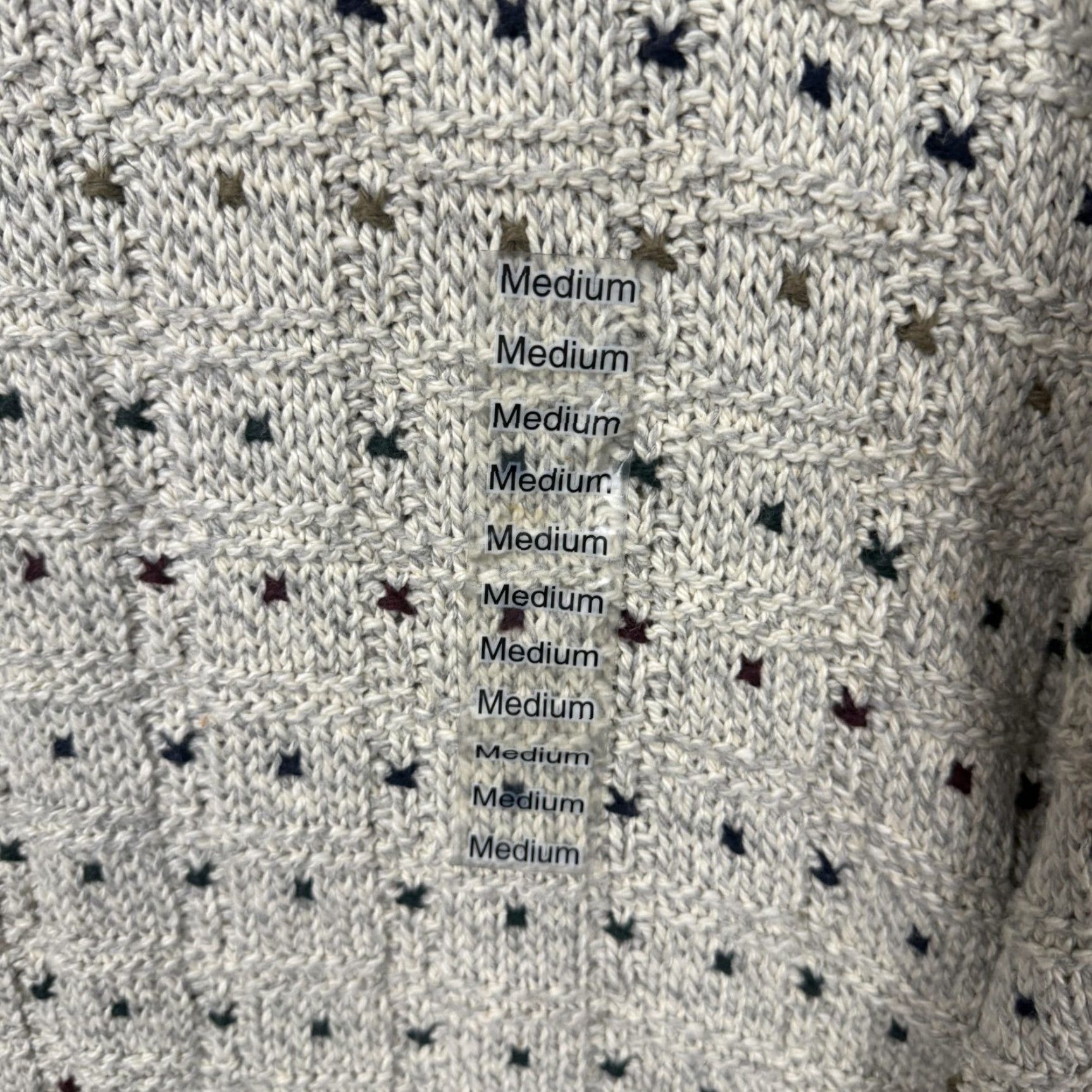 Vintage VINTAGE Peconic Bay Traders Sweater M Beige Geometric Chunky-Knit Heavyweight Mens Crew Neck Pullover, 100% Cotton, Winter, Casual Size US M / EU 48-50 / 2 - 5 Thumbnail