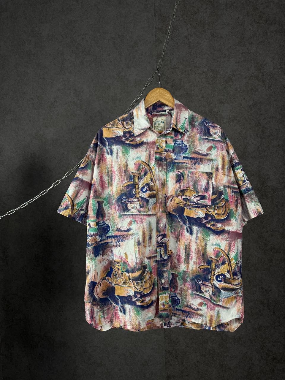 Vintage Art crazy hawaiian vintage shirt Size US XXL / EU 58 / 5 - 1 Thumbnail