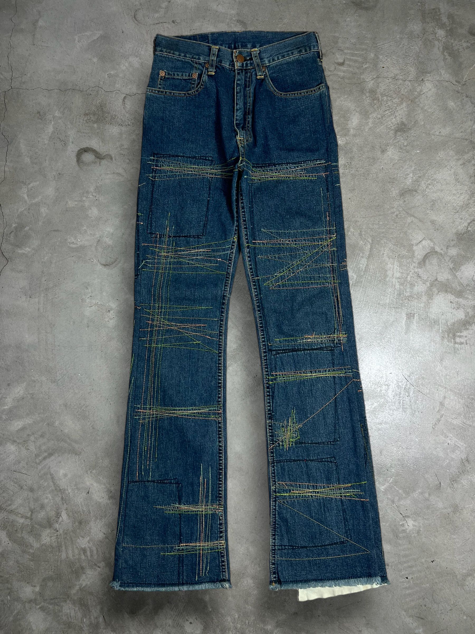 Vtg Kinky Jeans HYSTERIC GLAMOUR Embroidered Denim GTMPT540