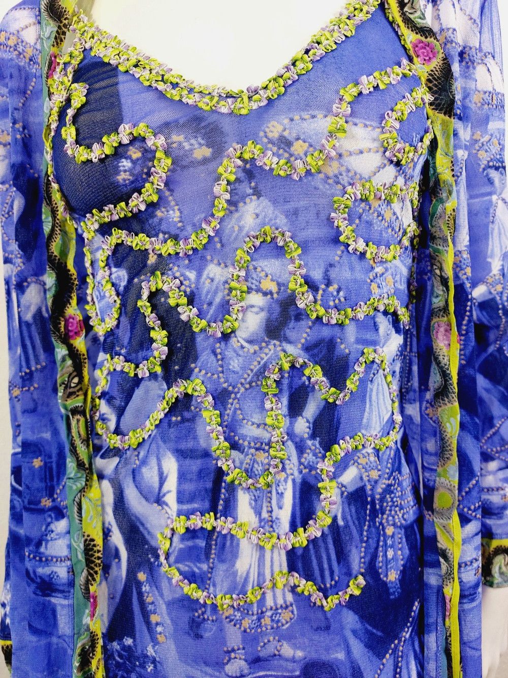 Jean Paul Gaultier Jean Paul Gaultier Oriental Bath Floral Wedding Gown Dress Size ONE SIZE - 6 Thumbnail