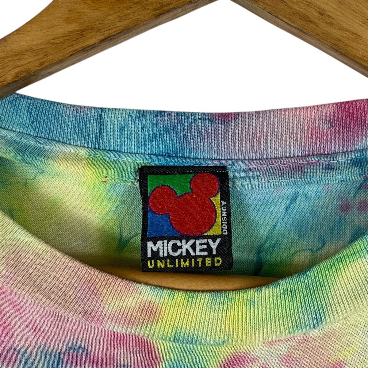 Disney × Mickey Mouse × Vintage Vintage MICKEY MOUSE Disney Cartoon Big Logo Tie Dye T-Shirt Size US L / EU 52-54 / 3 - 4 Thumbnail
