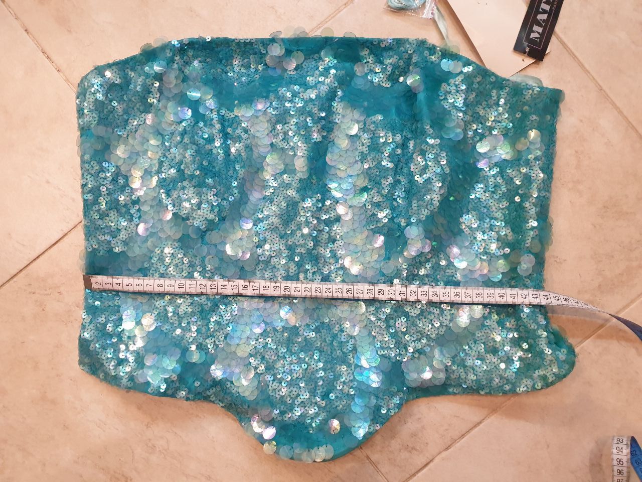 Other Sequin Corset Turquoise Sz M France Size M / US 6-8 / IT 42-44 - 6 Thumbnail