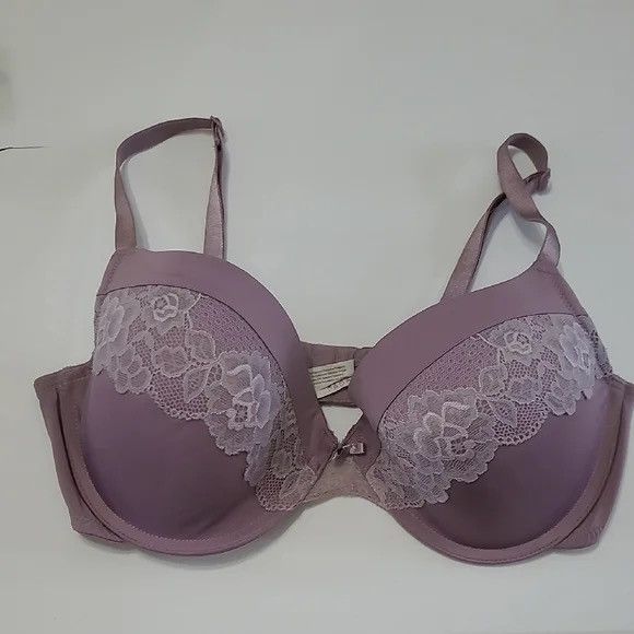 Other Maidenform Purple Lace Trim Underwire Bra size 38D Size ONE SIZE - 1 Thumbnail