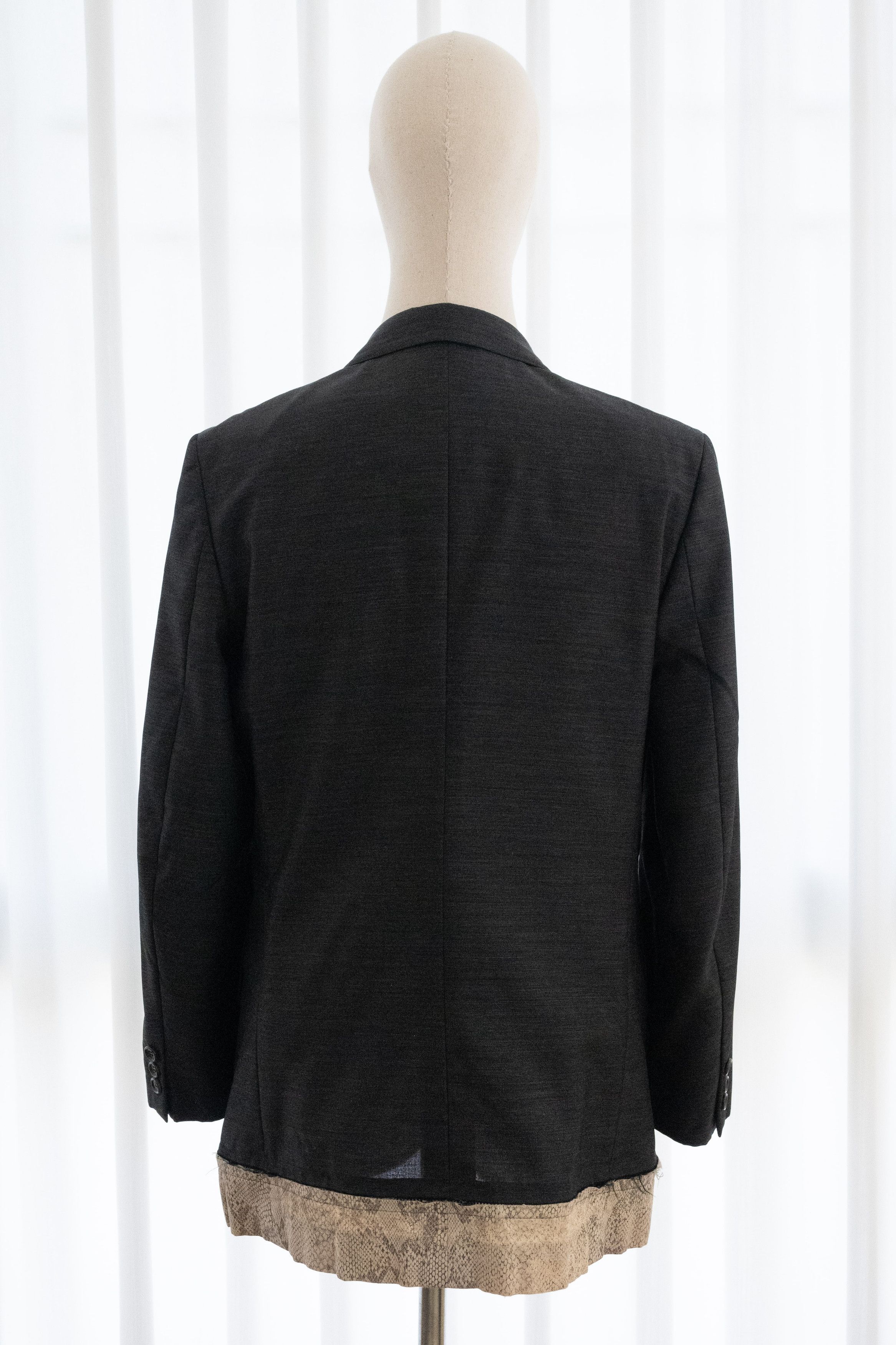 Comme des Garcons Homme Plus SS2002 COMME DES GARCONS HOMME PLUS SNAKESKIN HEM BLAZER Size 42R - 6 Thumbnail