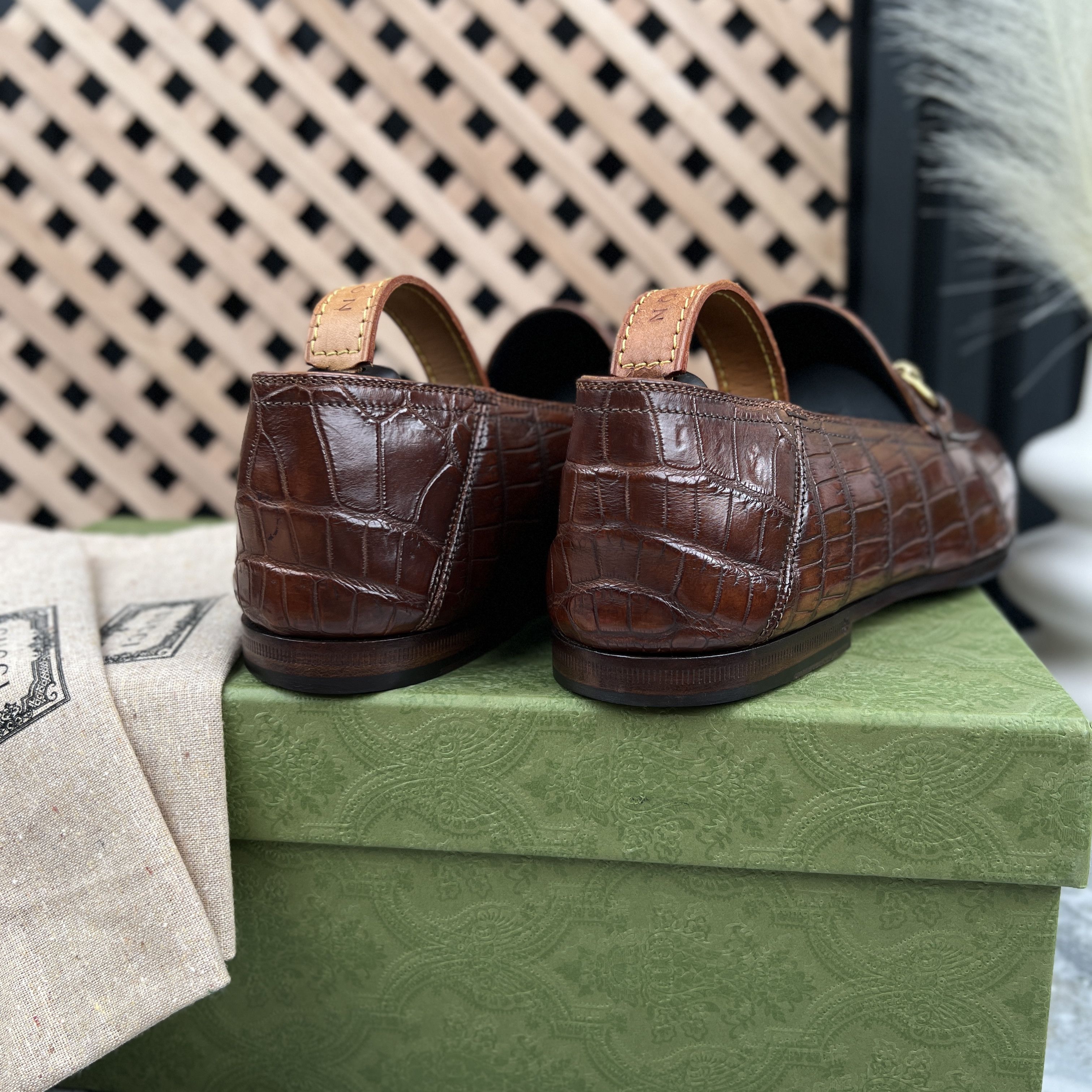 Gucci RRP$4470 RARE Gucci Jordaan Horsebit Loafer Crocodile Leathe Size US 8 / EU 41 - 8 Thumbnail