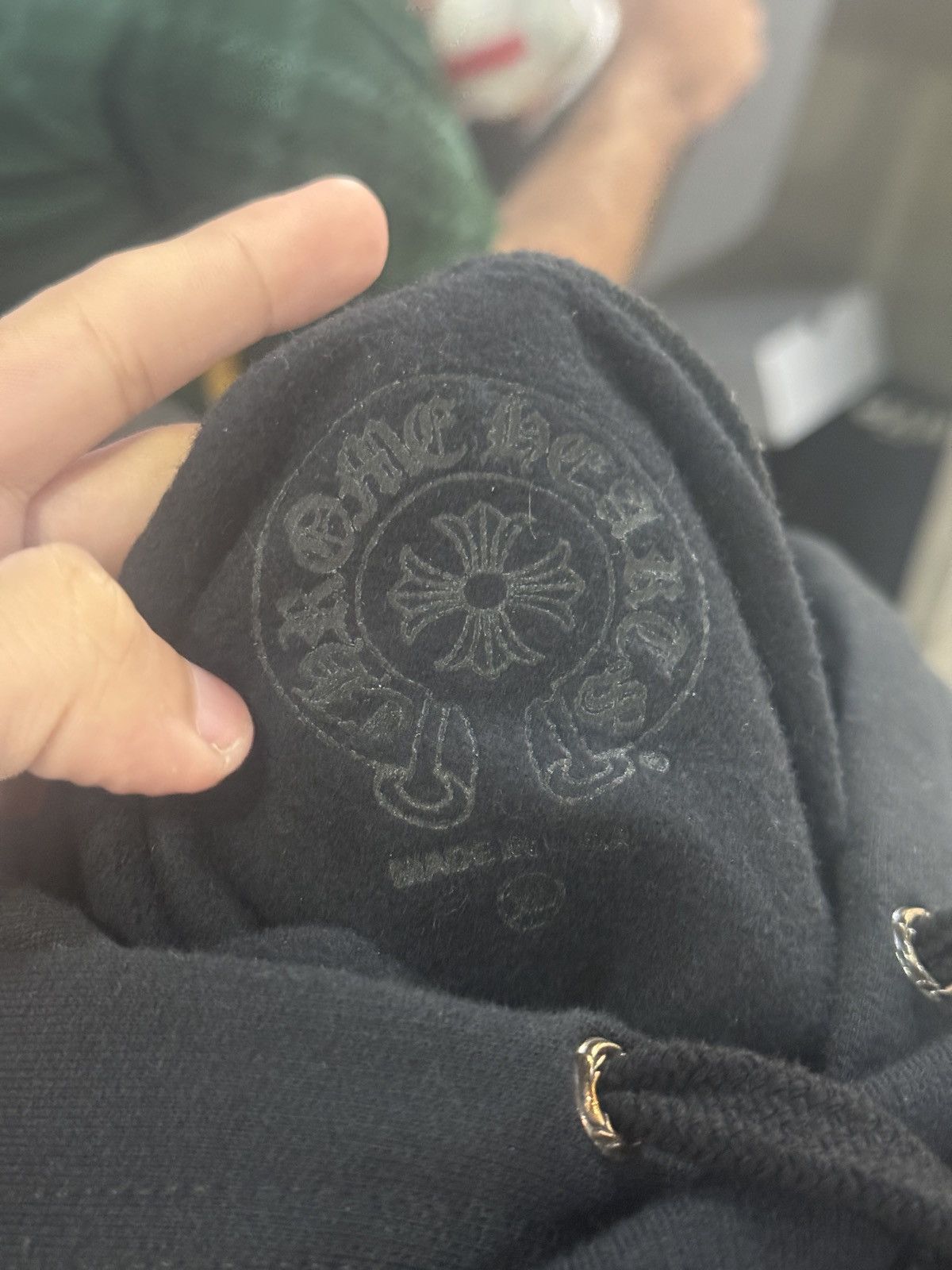 Chrome Hearts Chrome Hearts Foil Reflective Silver Vertical Logo Hoodie Size US XL / EU 56 / 4 - 5 Thumbnail