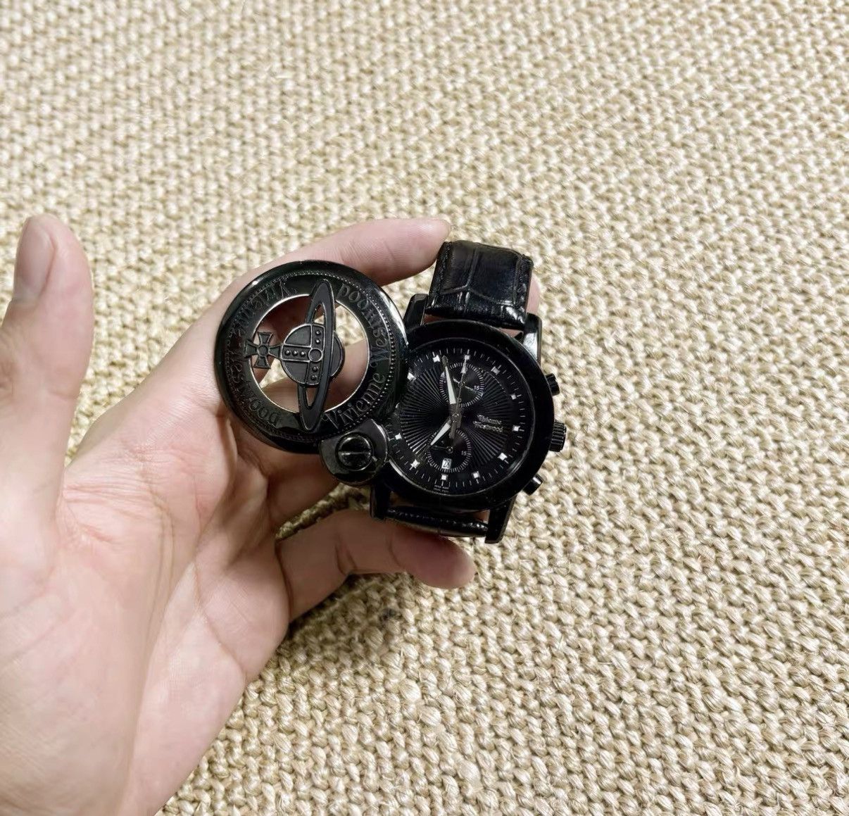 Vivienne Westwood Vivienne Westwood Saturn Sliding Cover Black Watch J29 Size ONE SIZE - 7 Thumbnail