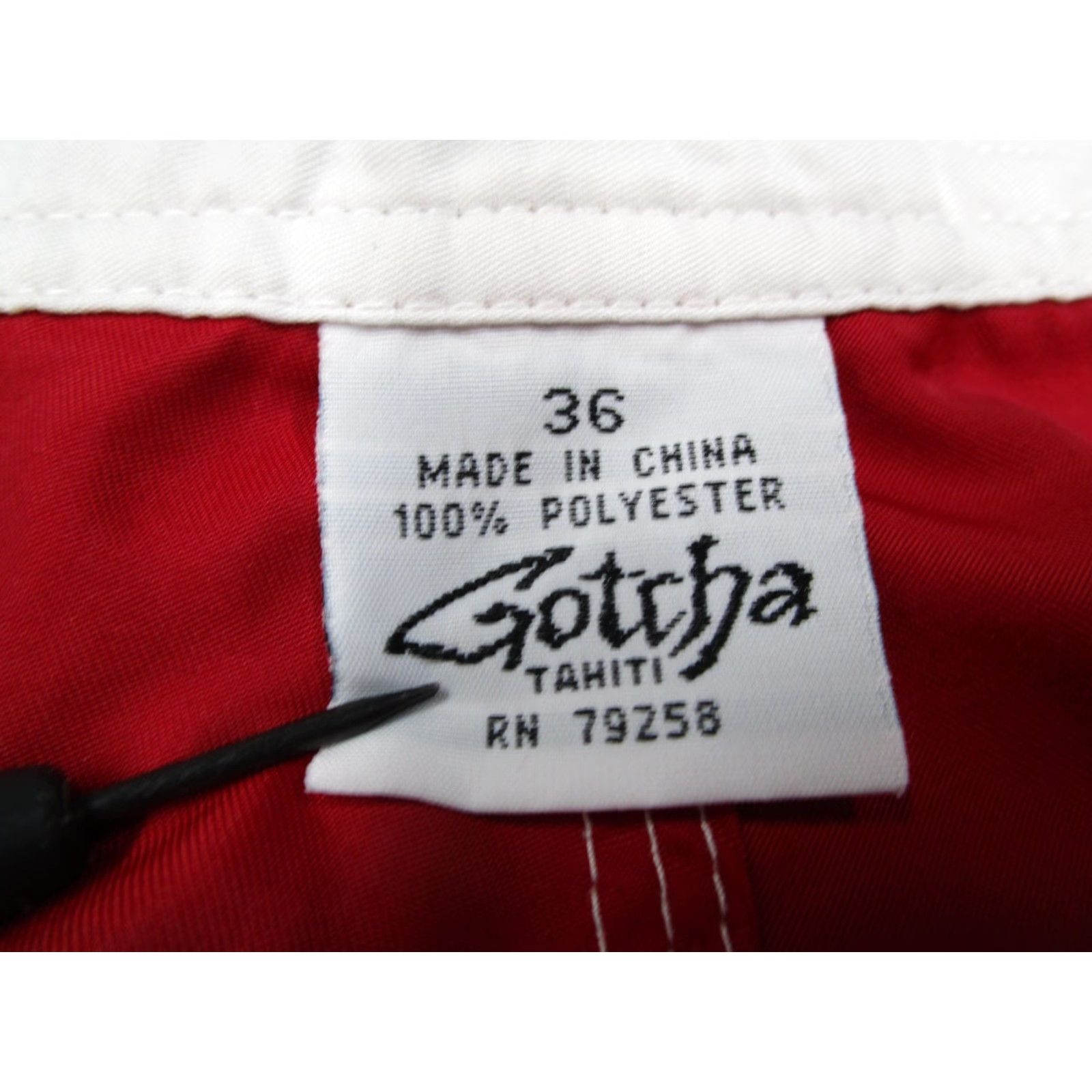 Gotcha VINTAGE Gotcha Tahiti Board Shorts Mens 36 Red Swim Trunks Cargo Pockets Drawstring Y2K Size US 36 / EU 52 - 2 Thumbnail