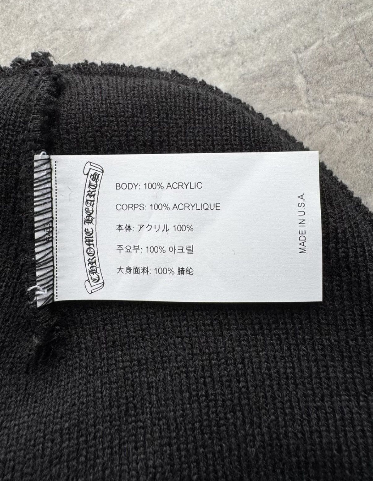 Chrome Hearts Chrome Hearts Cross Slogan Embroidered Beanie Size ONE SIZE - 3 Thumbnail