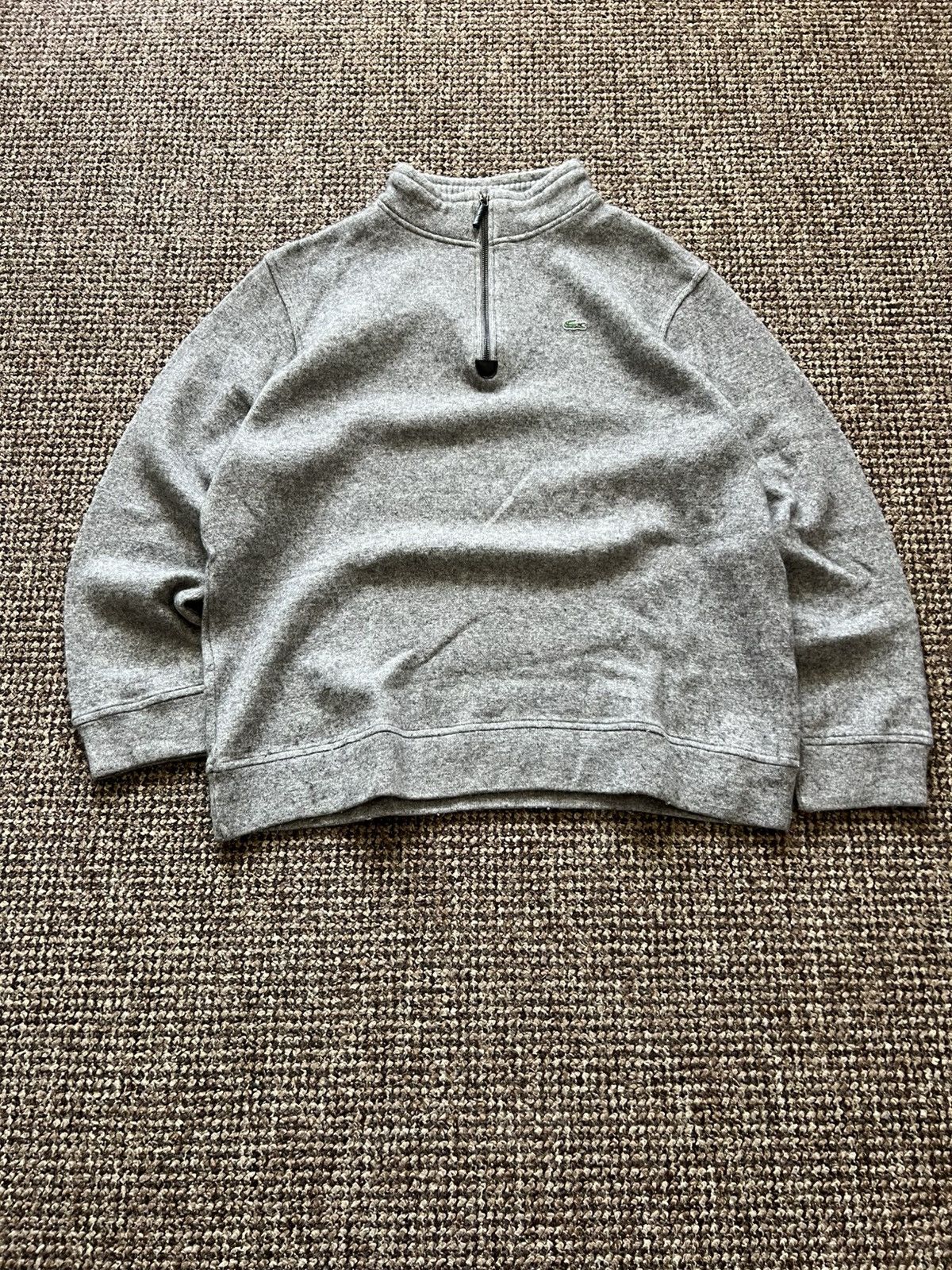 Lacoste Lacoste Jumper 1/4 Zip Sweater Pullover Grey Casual classic Size US XXL / EU 58 / 5 - 2 Thumbnail