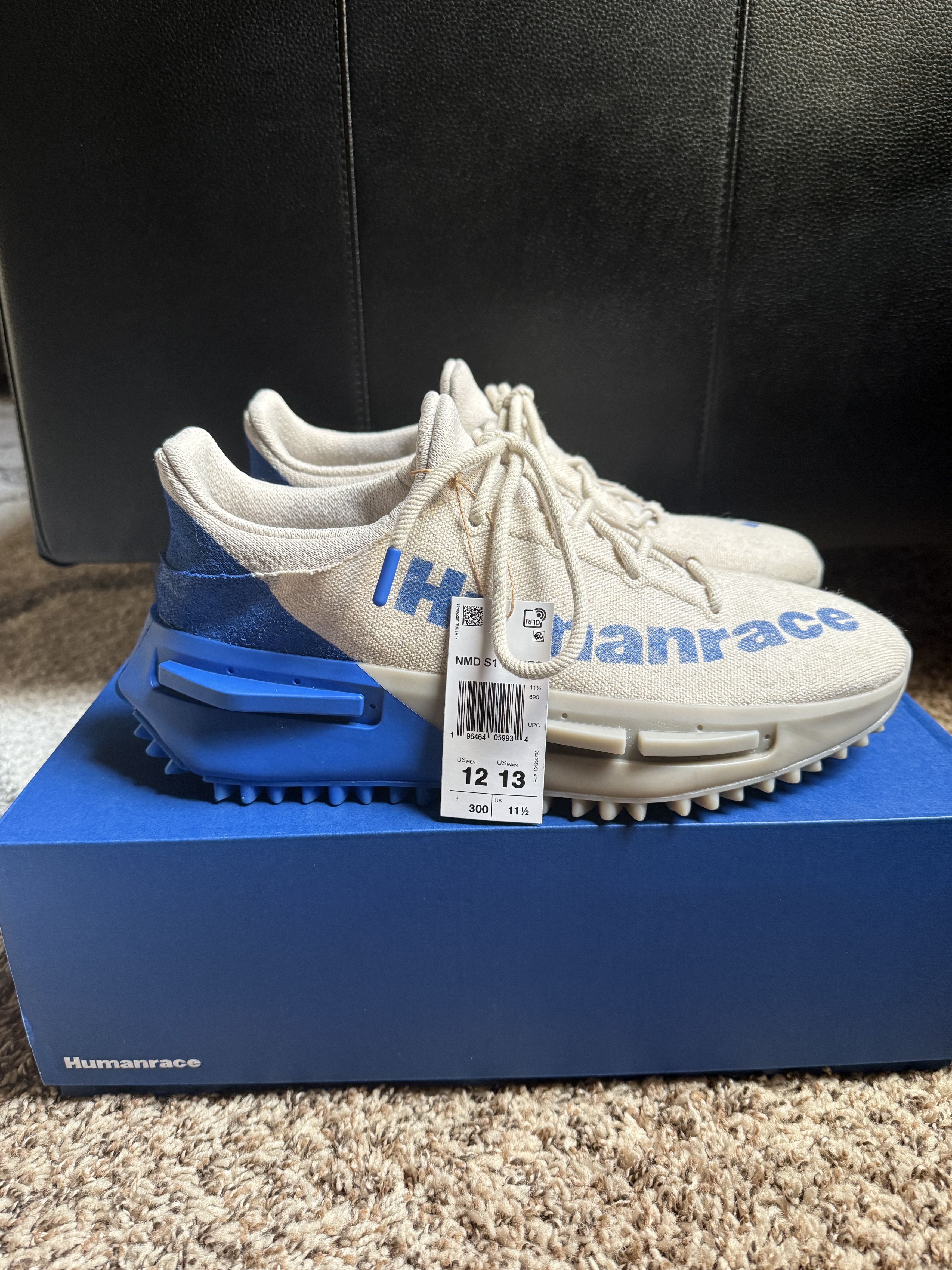 Adidas × Pharrell Pharrell Humanrace NMDs Blue Size US 12 / EU 45 - 3 Thumbnail