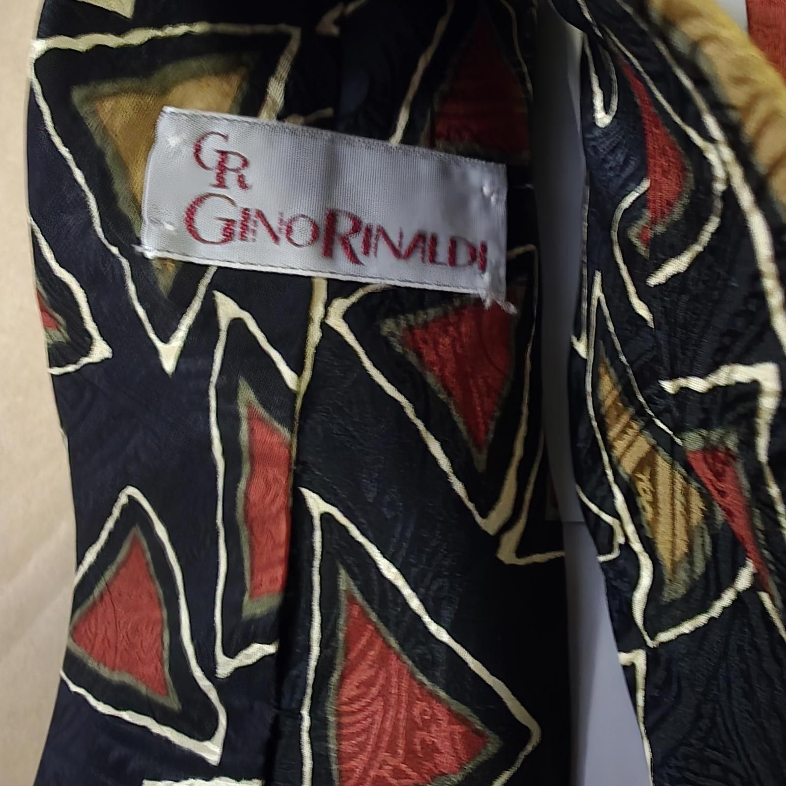 Other Gino Rinaldi Men's Geometric Pattern Silk Tie Size ONE SIZE - 2 Thumbnail