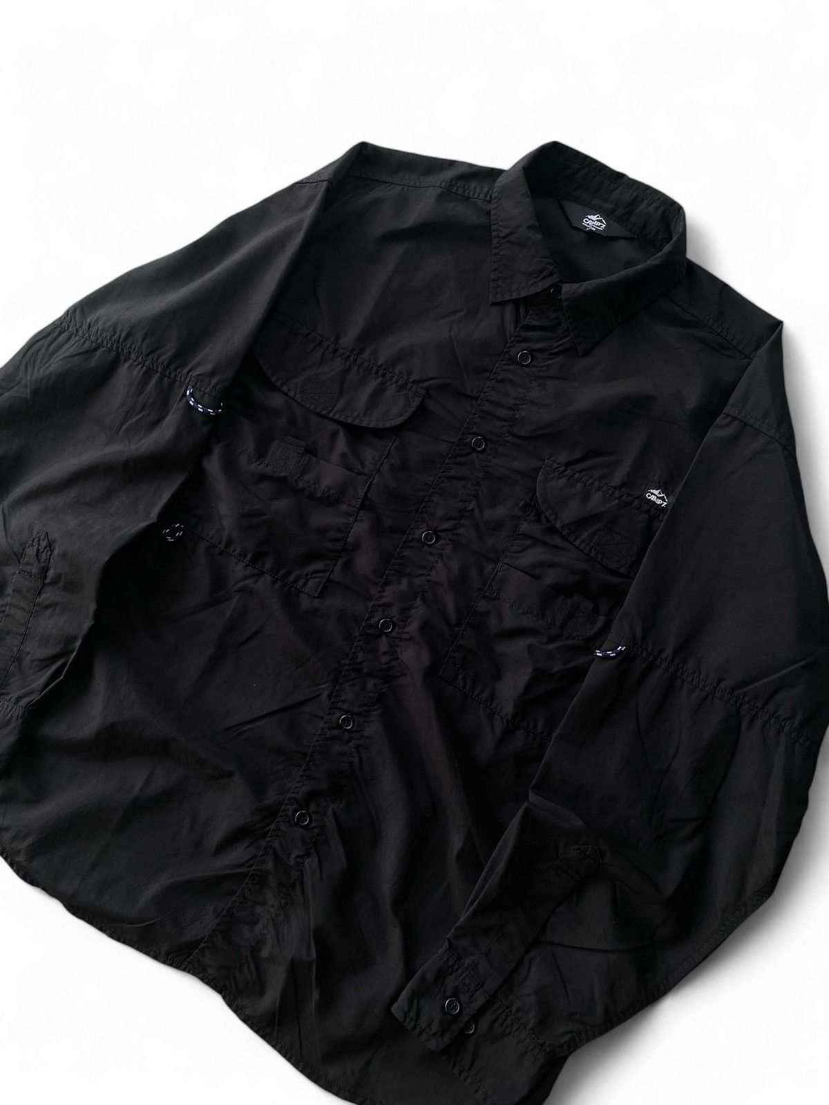 Japanese Brand UTILITY MULTIPOCKET OUTDOOR NYLON SHIRT BUTTON UP Size US L / EU 52-54 / 3 - 6 Thumbnail