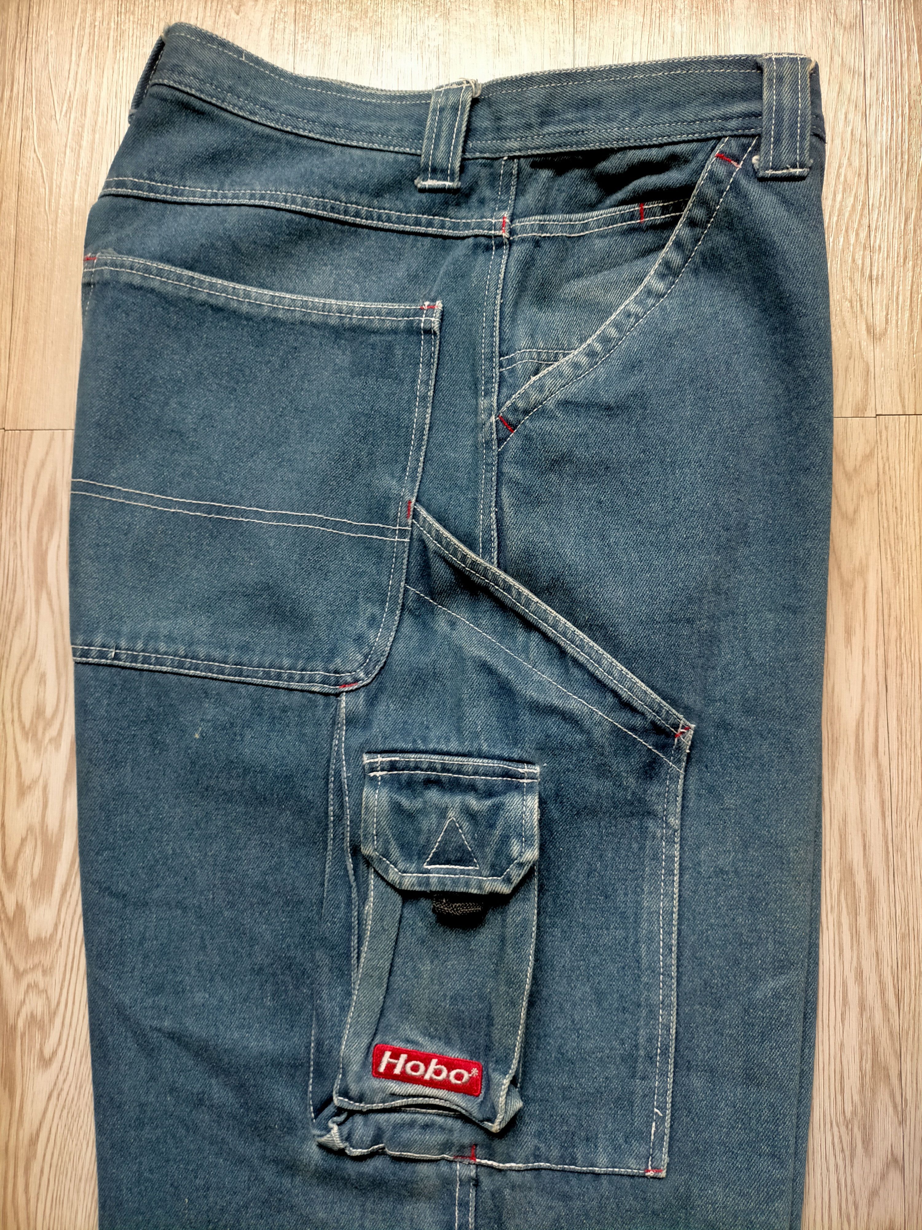 Hobo Hobo Carpenter embroidered Baggy Cargo Hip hop Jeans Size US 32 / EU 48 - 14 Thumbnail