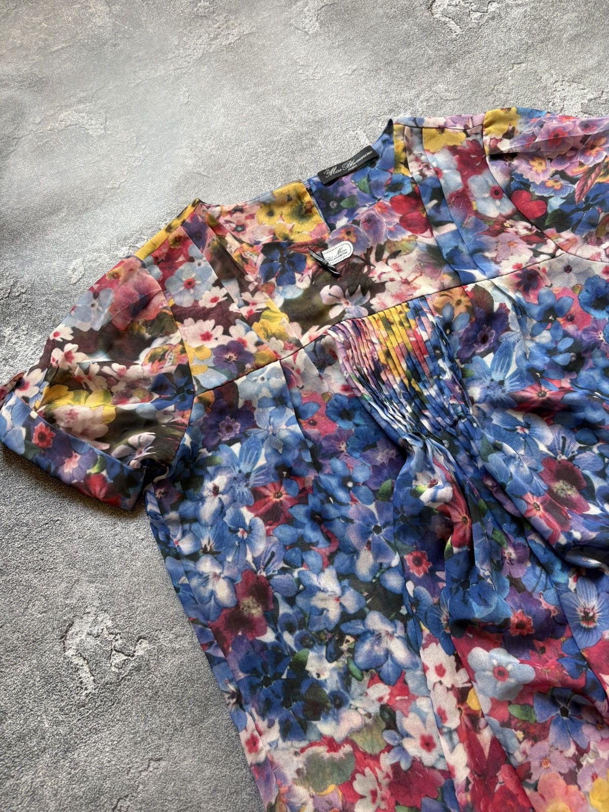 Blumarine Miss Blumarine Jeans Flowers Printed Luxury Woman’s Blouse Size L / US 10 / IT 46 - 3 Thumbnail