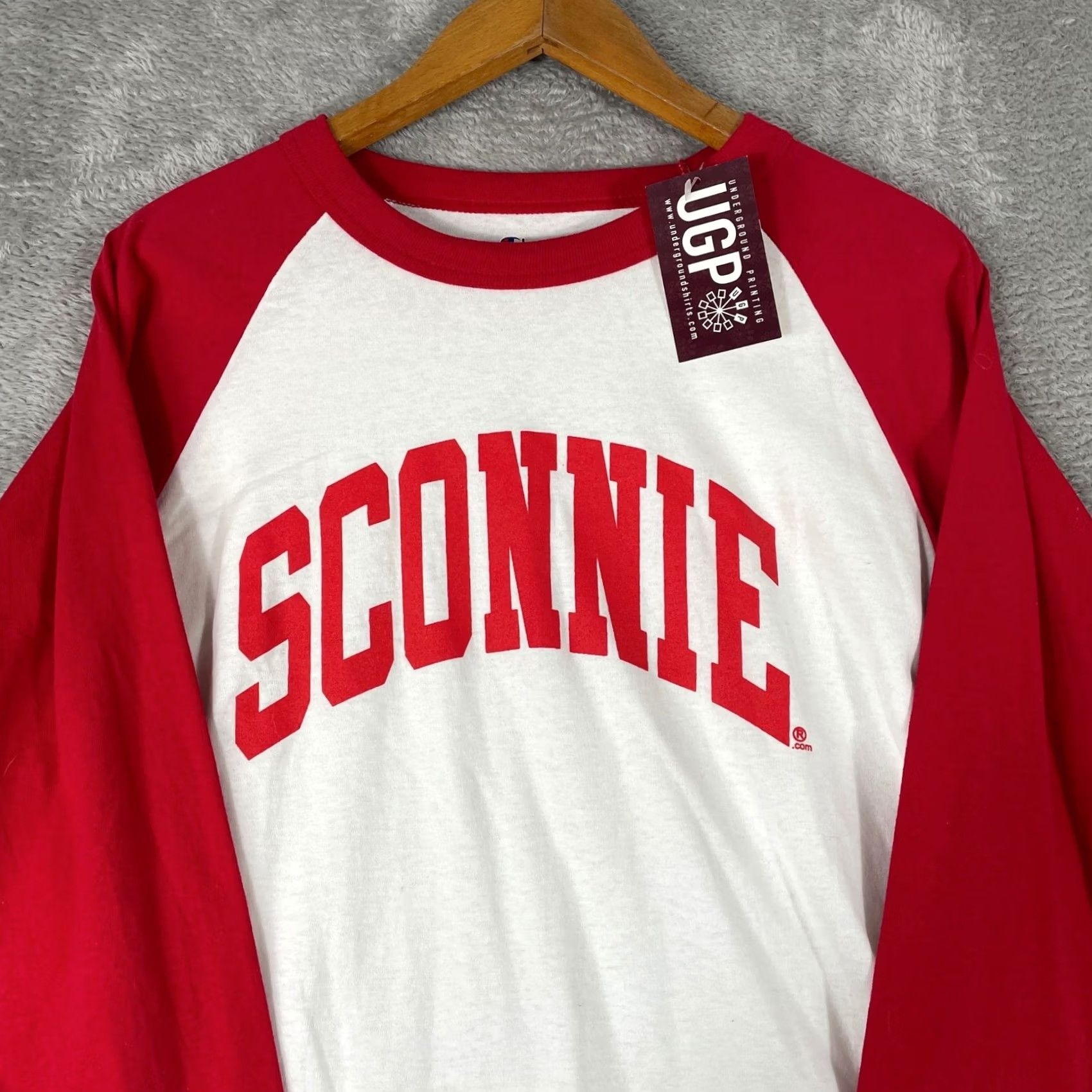 Champion Champion Wisconsin Badgers Shirt Mens Small White Red 3/4 Sleeve College Sconnie Size US S / EU 44-46 / 1 - 3 Thumbnail