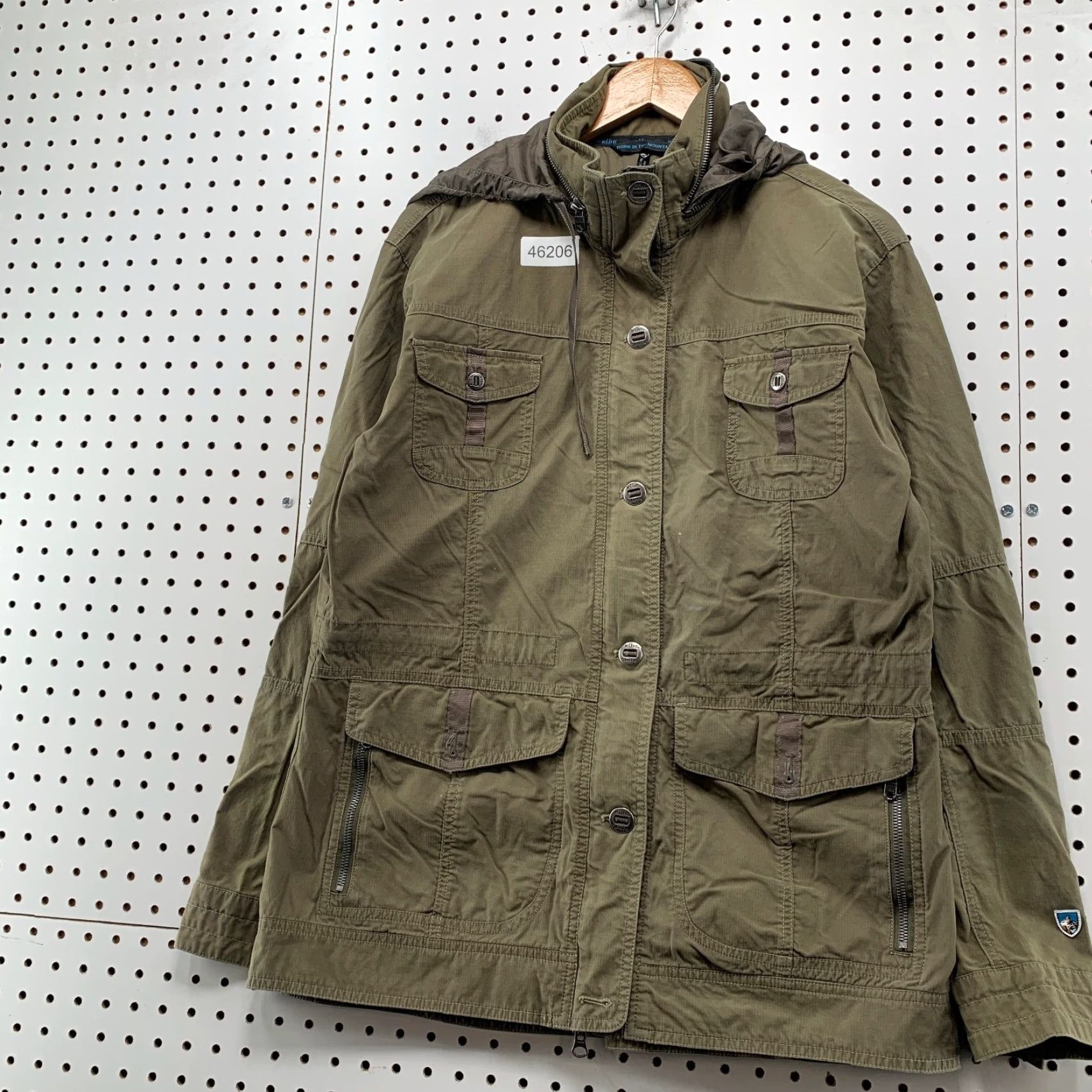 Vintage Kuhl Rekon Utility Hiking Jacket Womens Large Green Lightweight Outdoor Hooded Size L / US 10 / IT 46 - 5 Thumbnail
