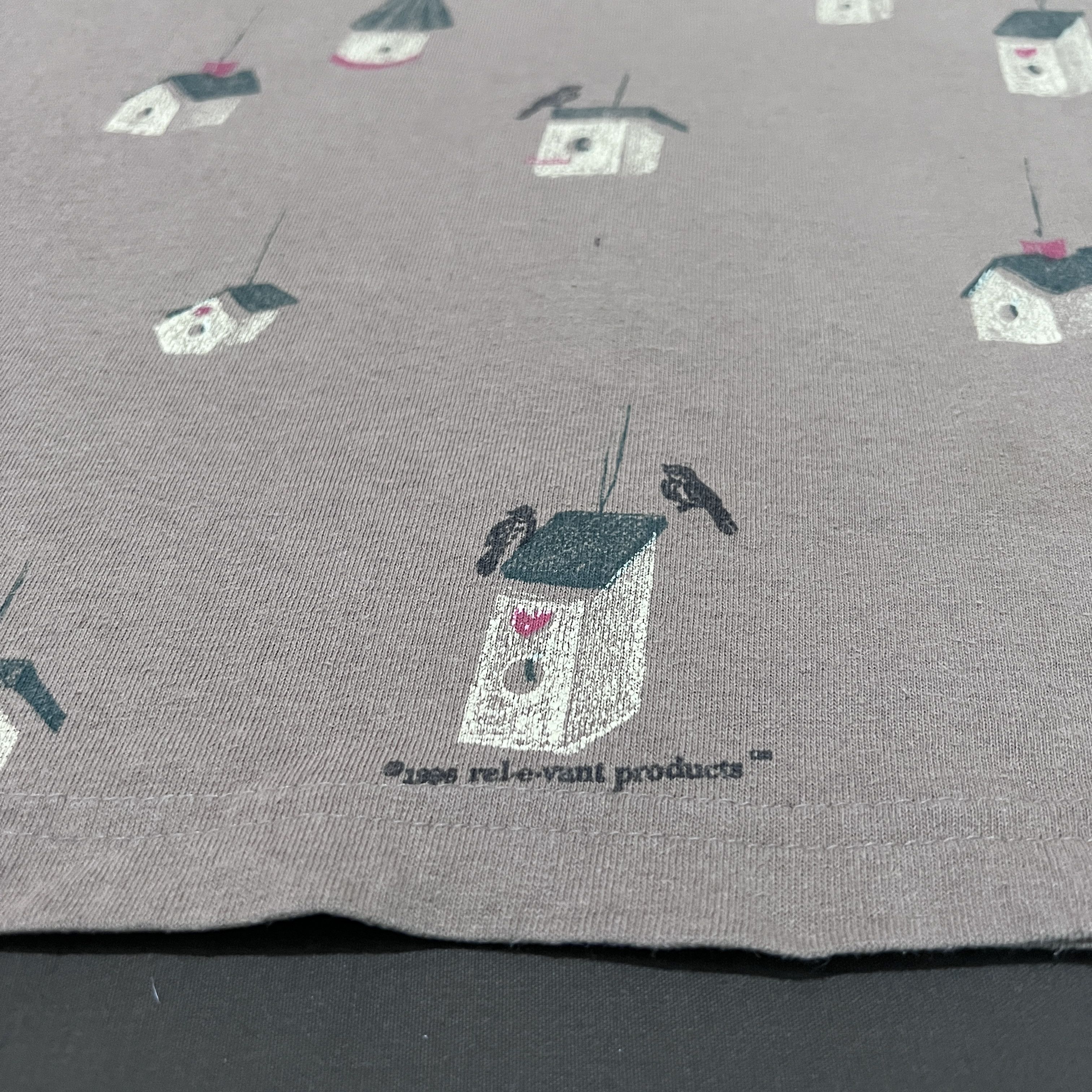 Vintage Vintage 90s REL-E-VANT All Over Print Birdhouse Tee Shirt Size US L / EU 52-54 / 3 - 3 Thumbnail