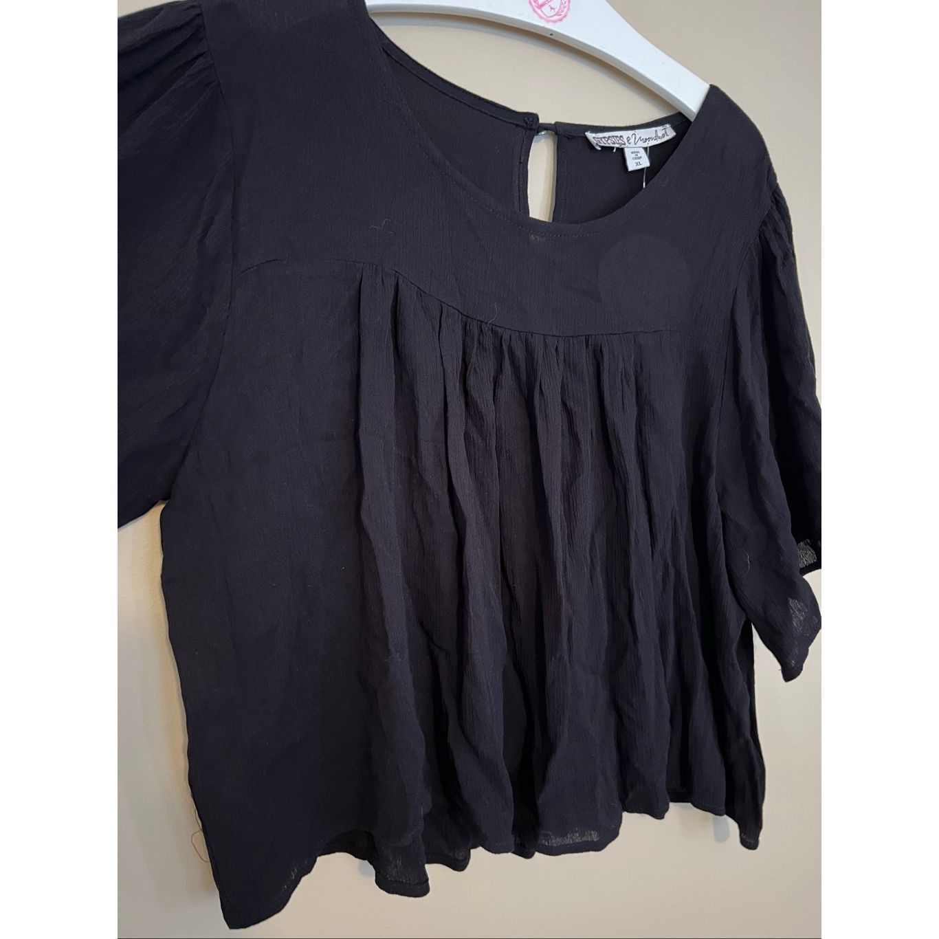 Other Gypsies & Moondust Black Top Woman’s Size XL NEW Size XL / US 12-14 / IT 48-50 - 3 Thumbnail