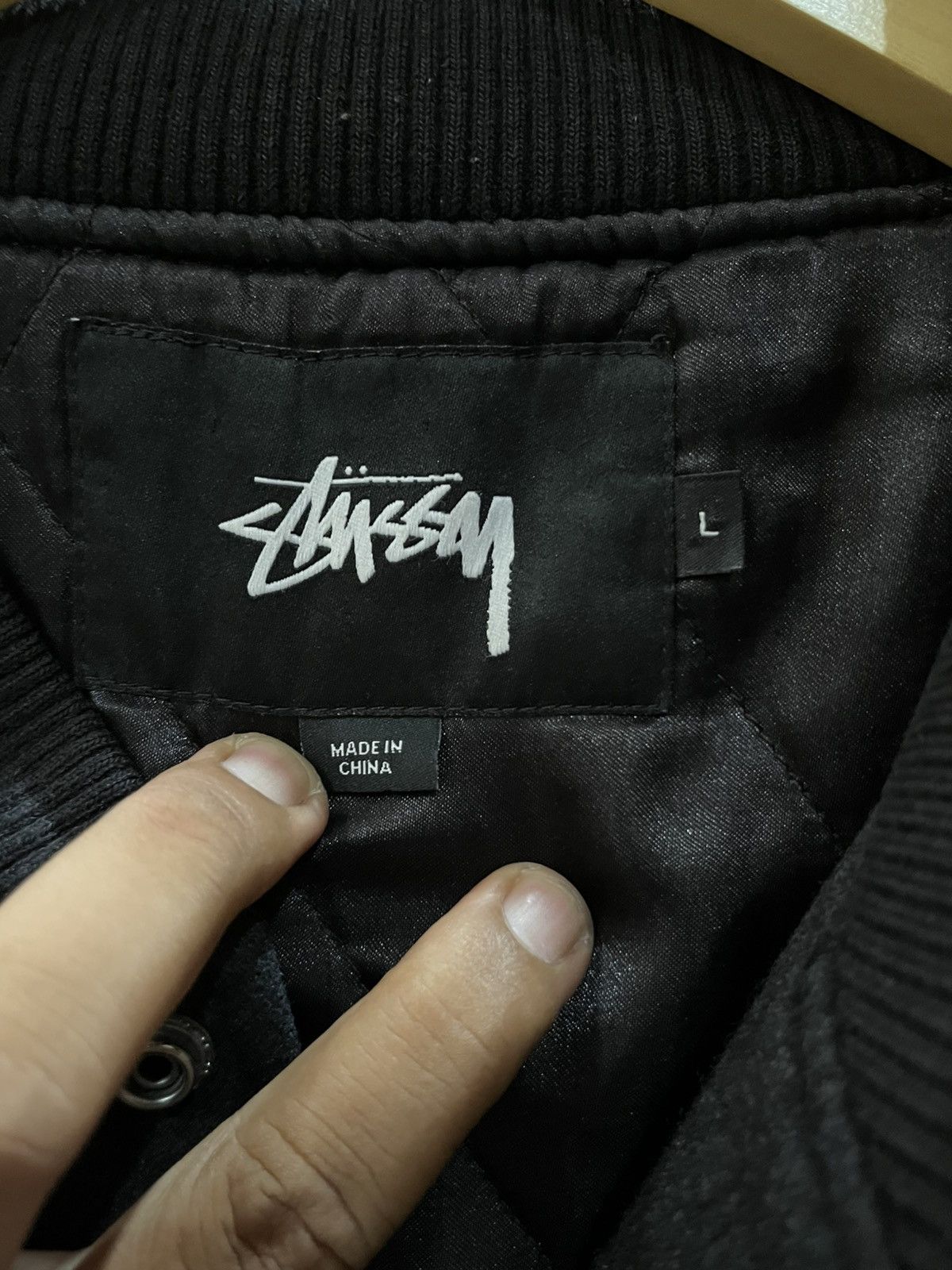 Stussy Stussy Two Tone Wool Varsity Jacket Big Logo Size US L / EU 52-54 / 3 - 11 Thumbnail