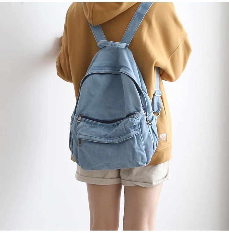 Japanese Brand Blue Backpack Size ONE SIZE - 1 Thumbnail