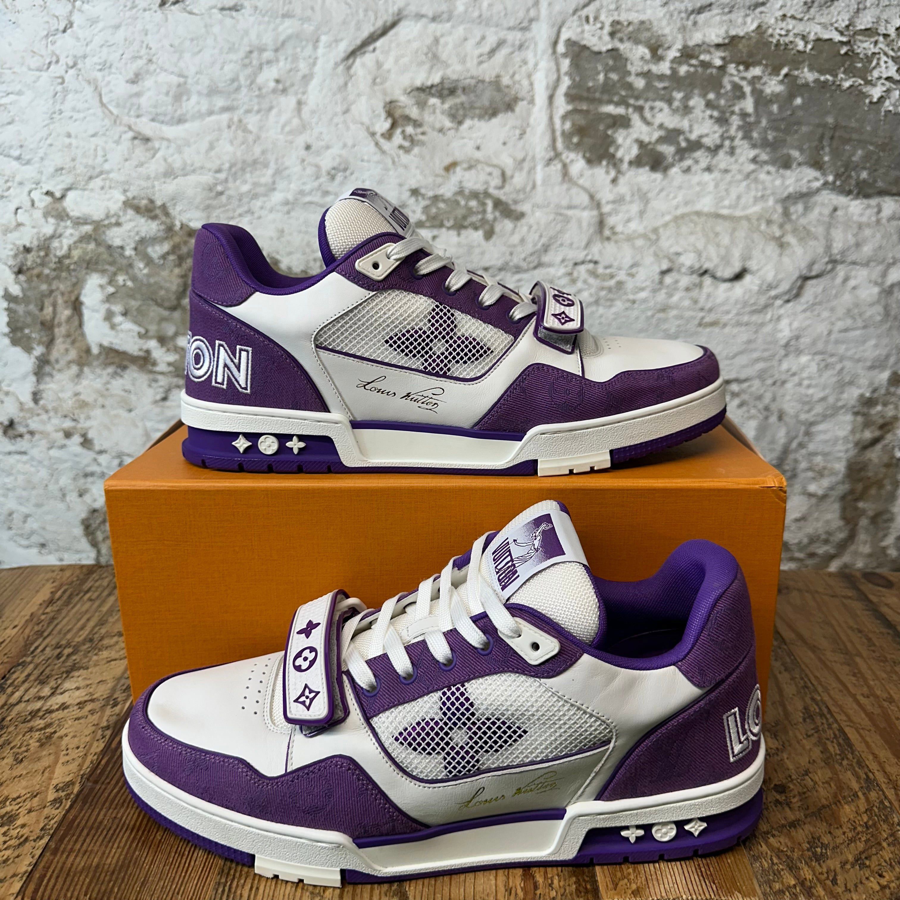 Louis Vuitton Louis Vuitton Purple White Strap Trainer Sneaker Sz 11.5 (10 Size US 11.5 / EU 44-45 - 1 Thumbnail