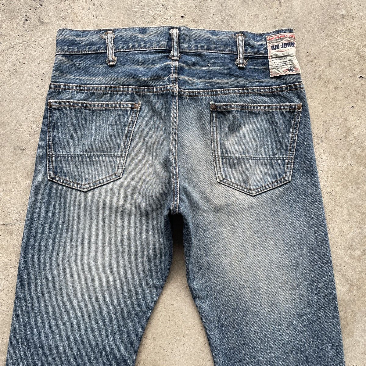 Japanese Brand × Jean × Vintage W32💥 Vintage Japan Big John Distressed Jeans Faded Pants Size US 32 / EU 48 - 11 Thumbnail