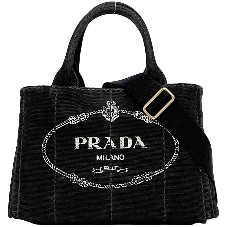 Prada PRADA Tote Bag Black Cotton Size ONE SIZE - 1 Thumbnail