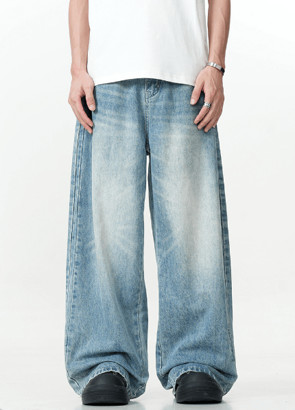 Japanese Brand × Jean American retro washed all-match loose casual jeans for men Size US 32 / EU 48 - 1 Thumbnail