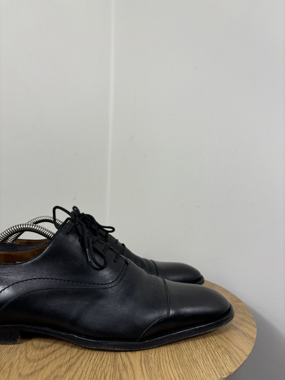 Bally Bally Andreos Men’s Cap Toe Dress Black Leather Derby Shoes Size US 8 / EU 41 - 5 Thumbnail