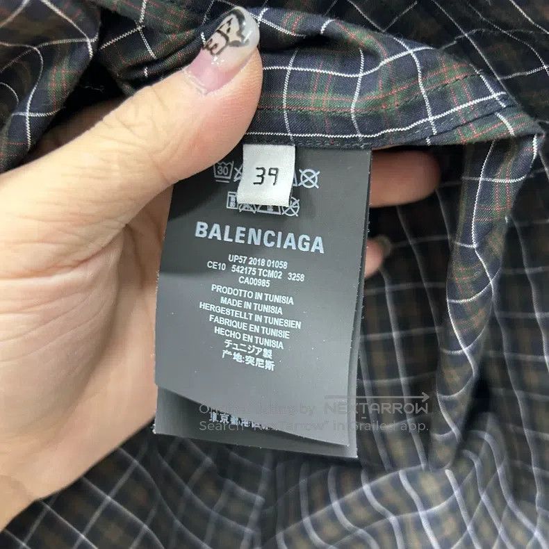 Balenciaga Balenciaga size 39 Color-Blocked Plaid Number Printed Cott Size US XS / EU 42 / 0 - 4 Thumbnail
