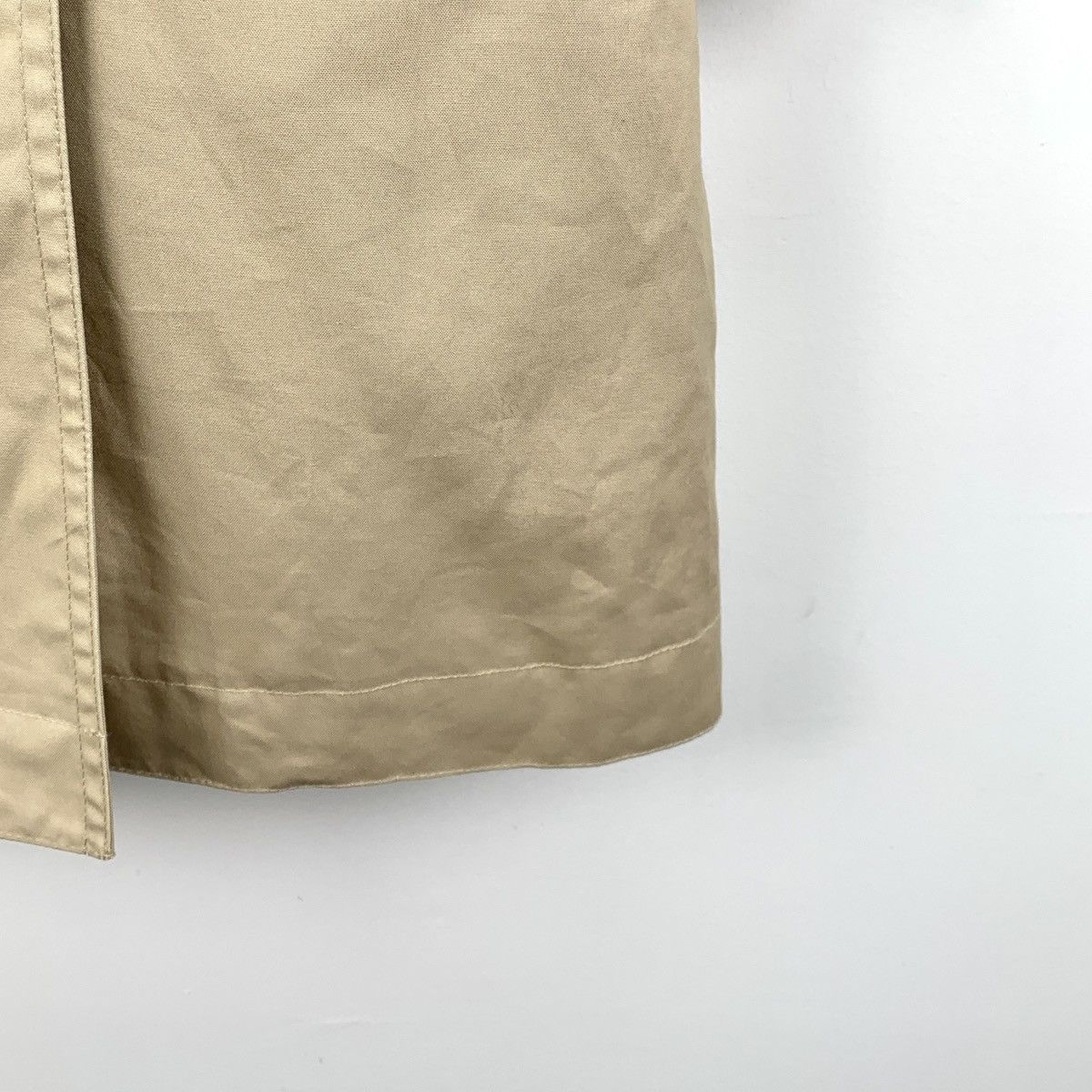 Burberry Burberry Bbr Khaki Cotton Belted Section Trench Coat Size XS / US 0-2 / IT 36-38 - 4 Thumbnail