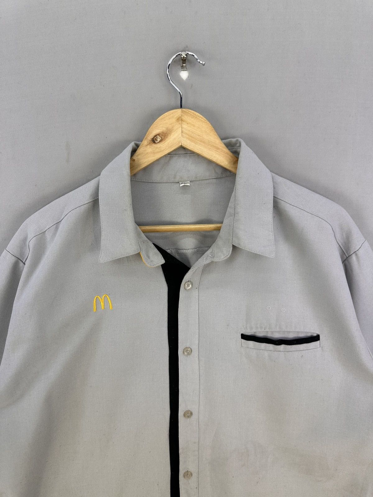 Japanese Brand Vintage Mcdonalds Worker Shirt Button Up Size US XXL / EU 58 / 5 - 7 Thumbnail