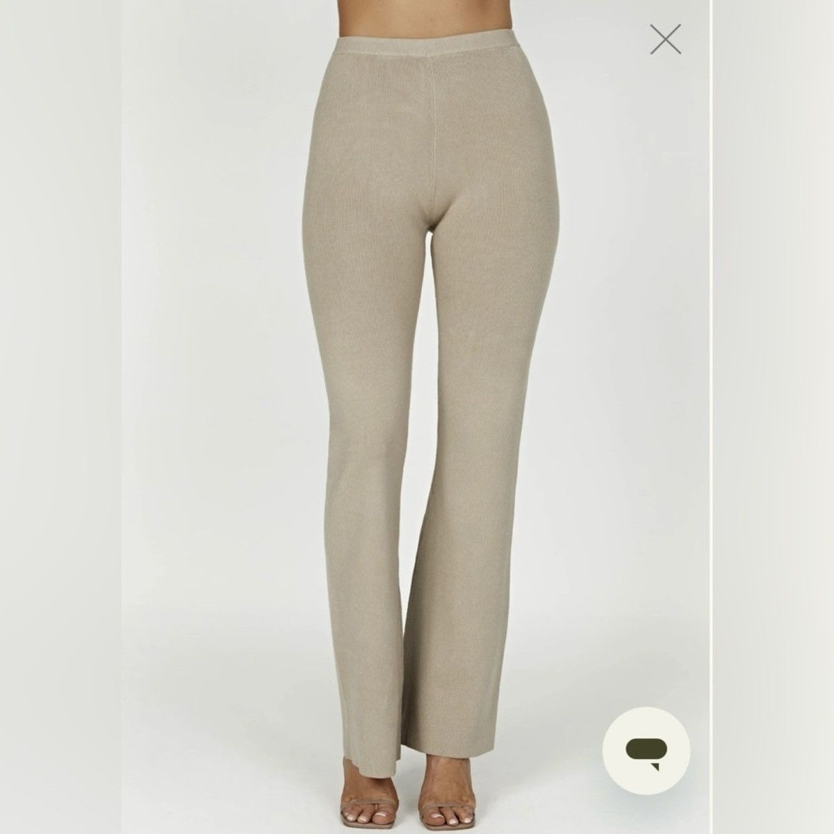 Other Meshki Rosetta Flare Knit Pants Taupe Size 28" / US 6 / IT 42 - 1 Thumbnail
