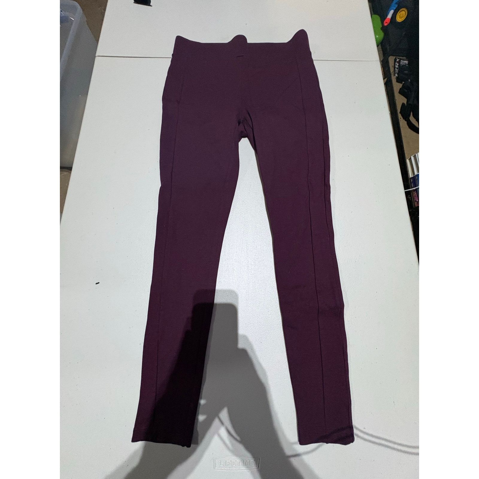 Loft Women’s LOFT Burgundy Leggings Size Small Size 27" / US 4 / IT 40 - 2 Thumbnail