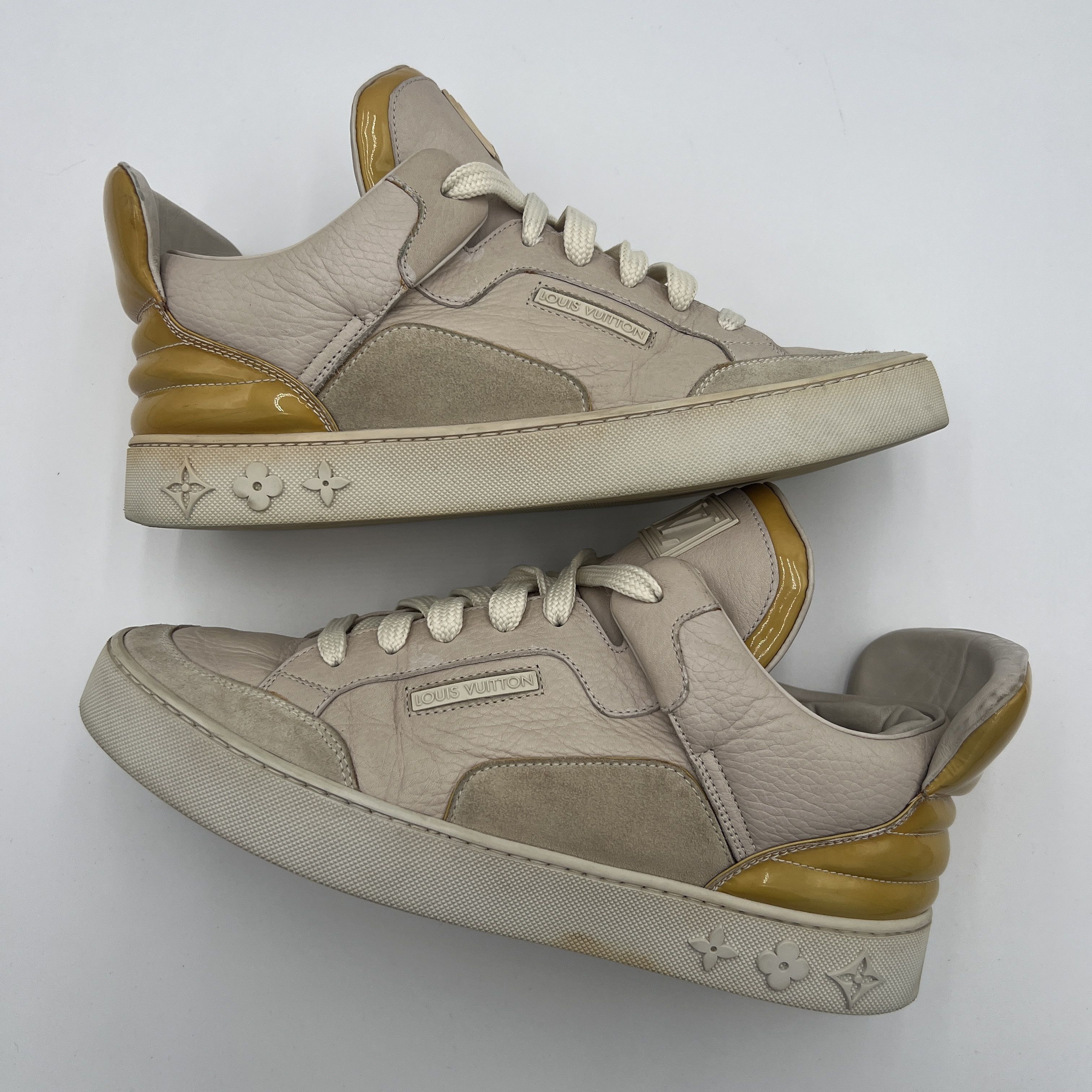 Kanye West × Louis Vuitton × Yeezy Louis Vuitton Don Kanye West Cream Low Top LV Sneakers Size US 8 / EU 41 - 2 Thumbnail