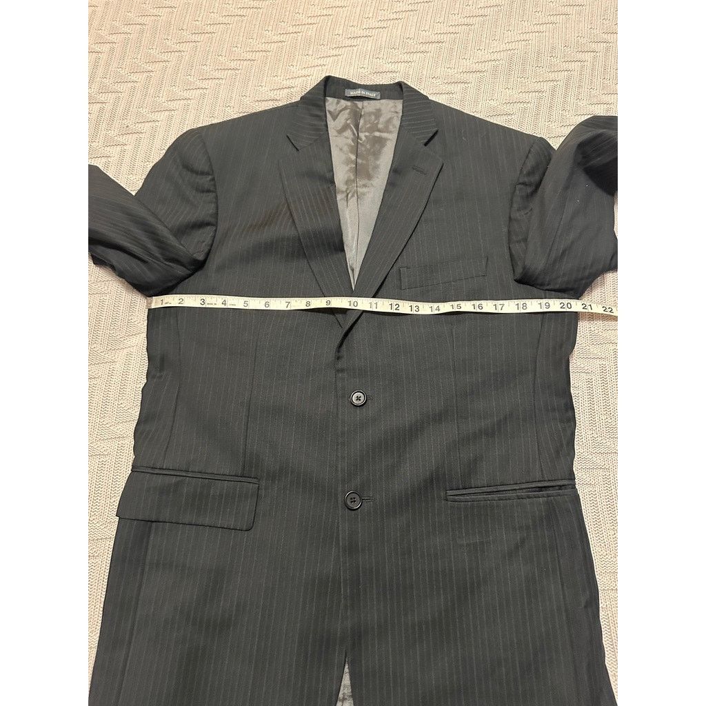 Calvin Klein Calvin Klein black pinstripe wool blazer size 40R Size 40R - 6 Thumbnail