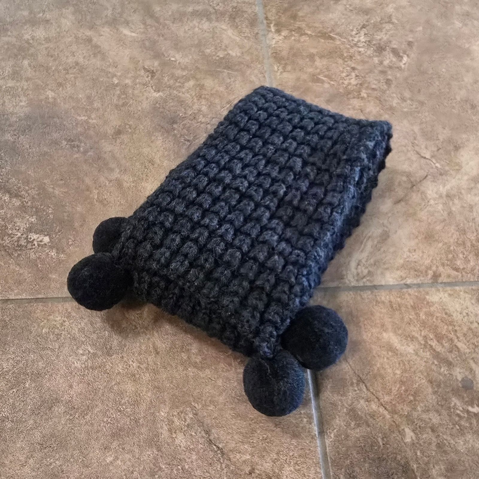 French Connection Dark Grey | FRENCH CONNECTION | Winter Scarf w/Poms Size ONE SIZE - 2 Thumbnail