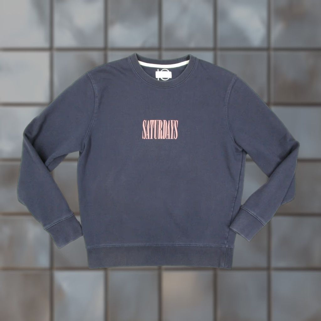 Vintage Saturdays New York City Sweatshirt Women Large Blue SATURDAYS Logo Crewneck Size L / US 10 / IT 46 - 1 Thumbnail